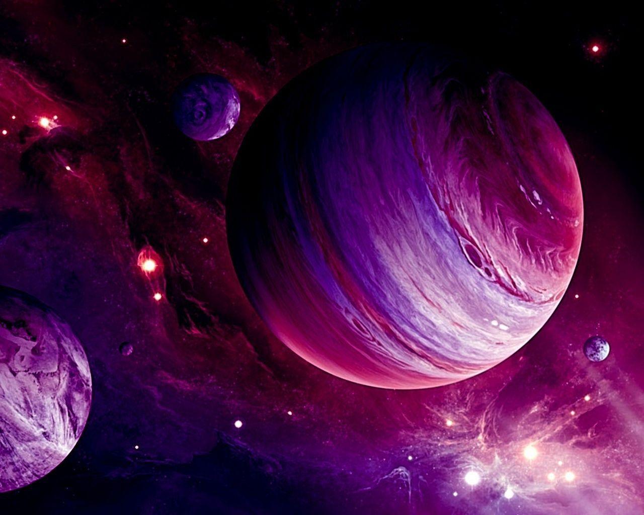 1280x1024 Cool Purple Space Background .