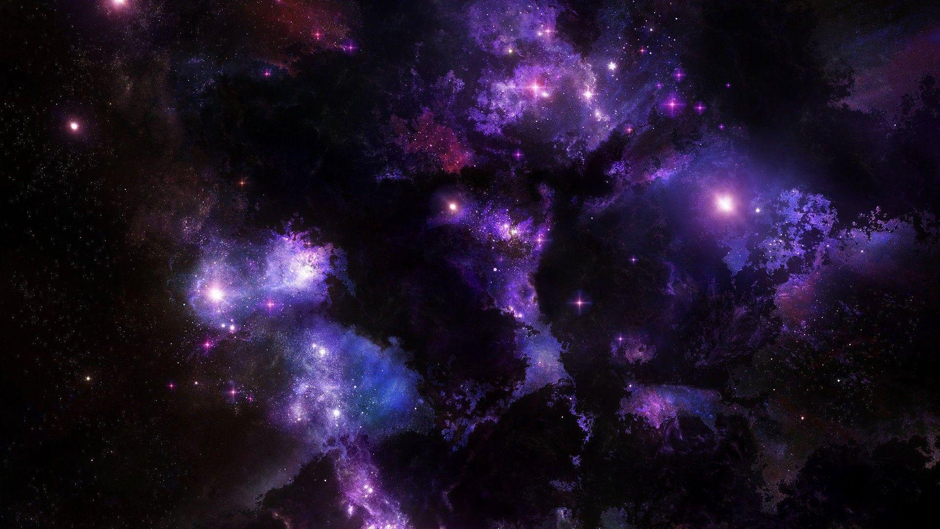 1920x1080 Purple Space Wallpaper