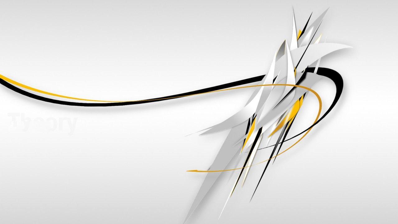 1280x720 White Black Yellow Paint HD Abstract Wallpaper