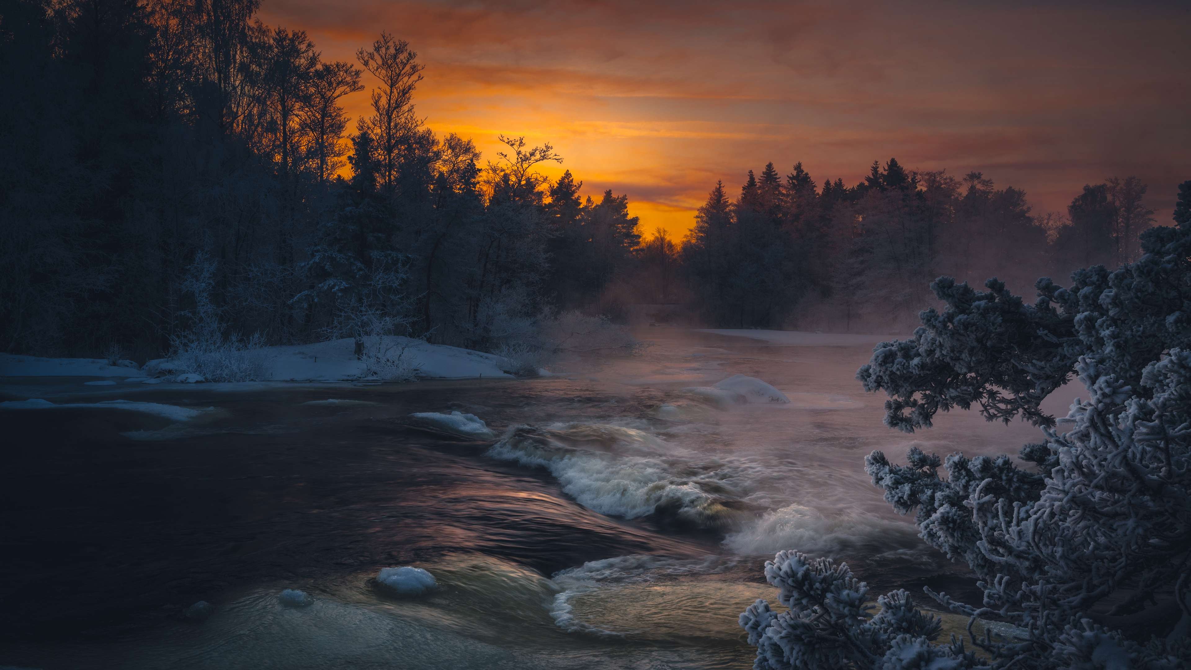 3840x2160 Dark Winter Wallpaper 4k