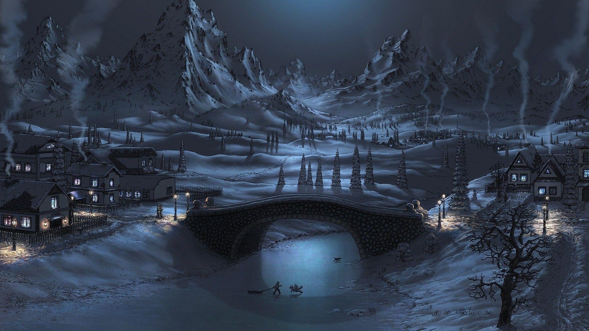 1920x1080 11++ Dark Winter Wallpaper 1920x1080