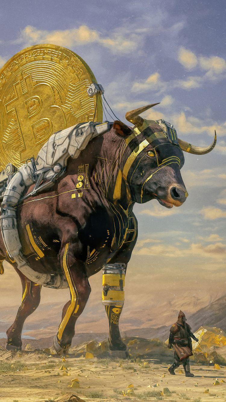 750x1334 Bitcoin Bull 4k iPhone iPhone 6S, iPhone 7 HD 4k Wallpaper, Image, Background, Photo and Picture