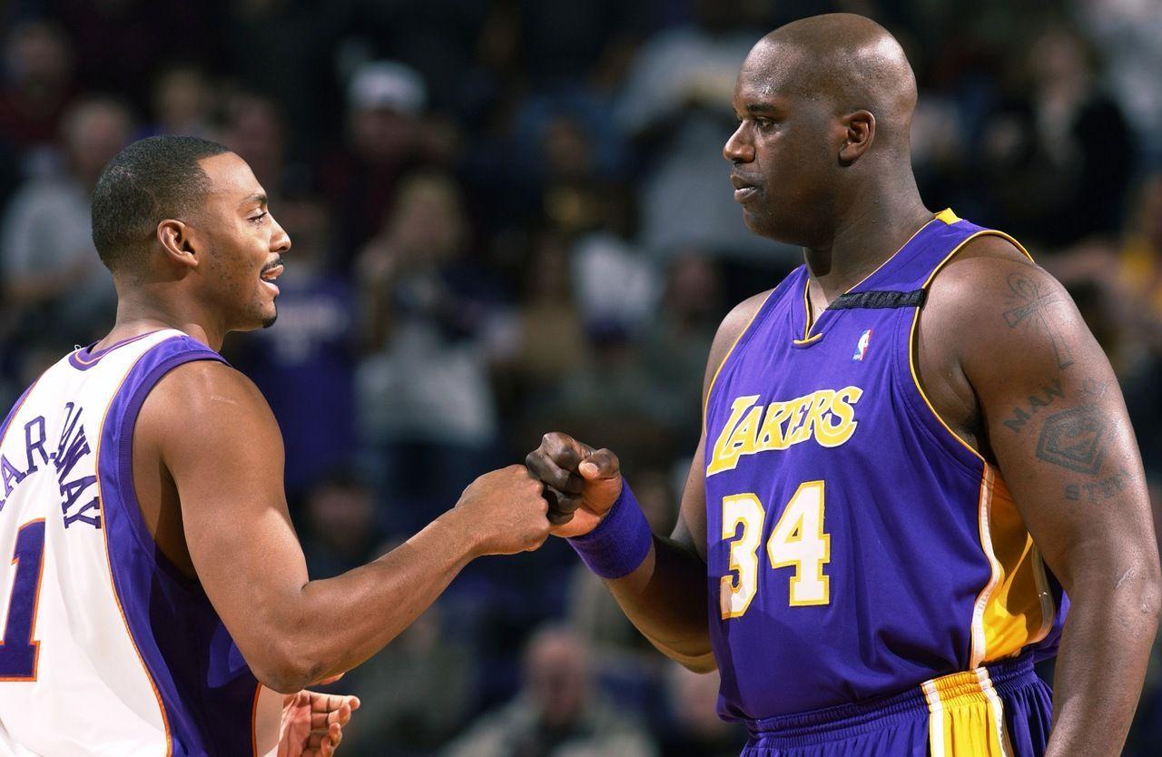 1280x834 January 2003: Anfernee “Penny” Hardaway & Shaquille O'Neal (Photo By: Barry Gossage NBAE Getty Image). Shaquille O'neal, Penny Hardaway, Nba Clothing