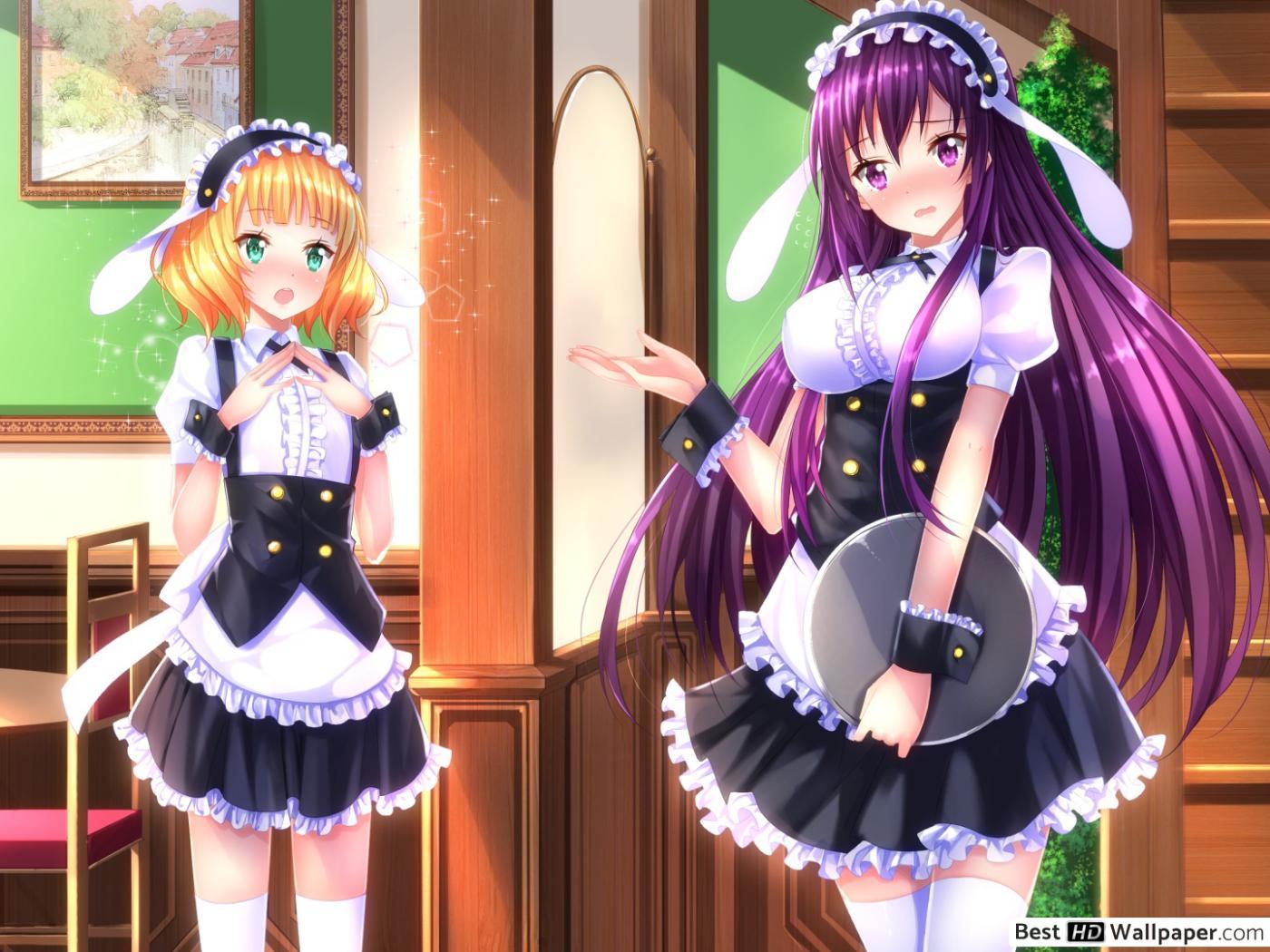 1400x1050 Is The Order A Rabbit? Kirima & Rize Tedeza HD wallpaper download