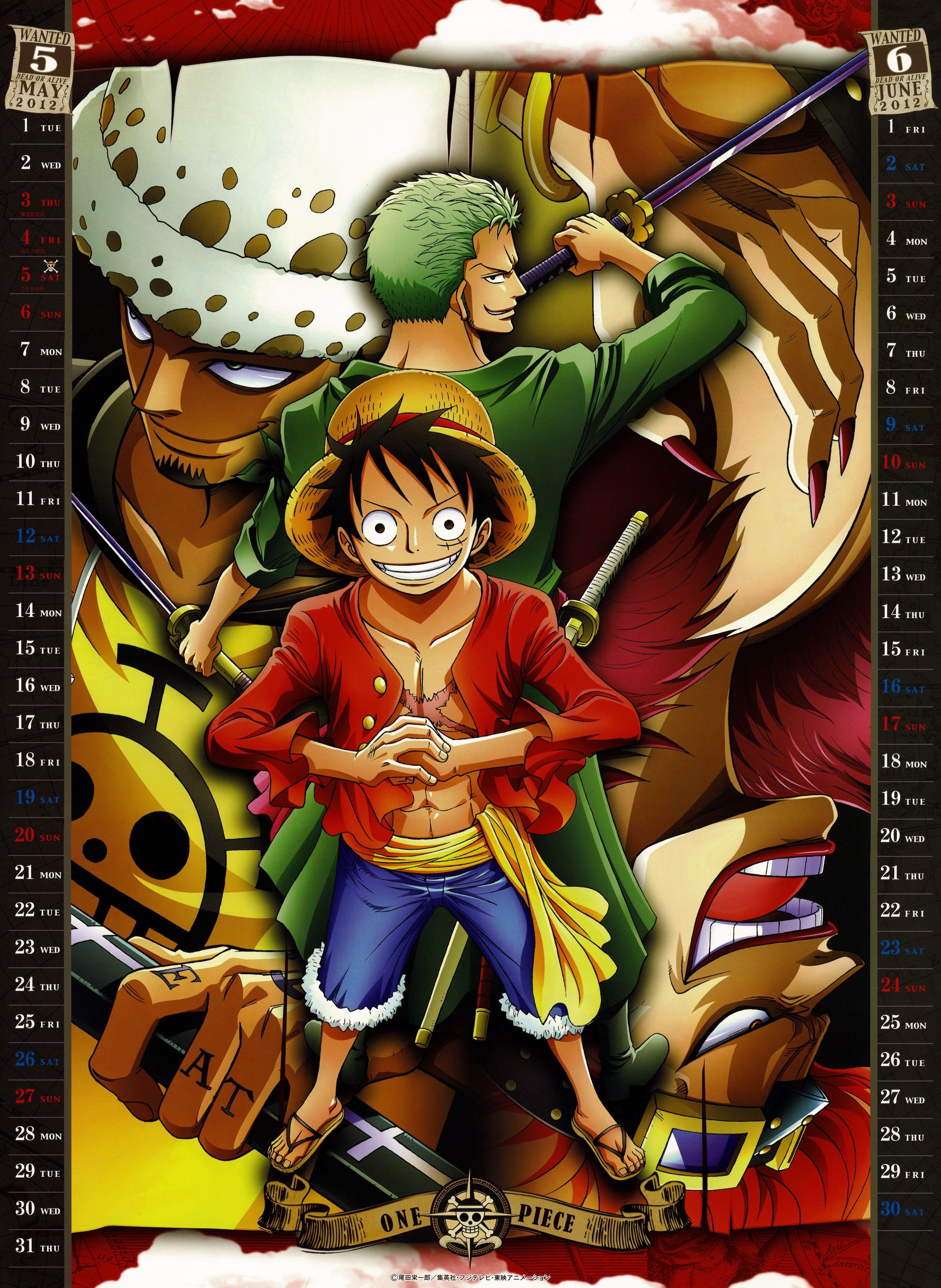 3225x4412 one piece luffy roronoa zoro calendar mai anime 3225x4412 wallpaper