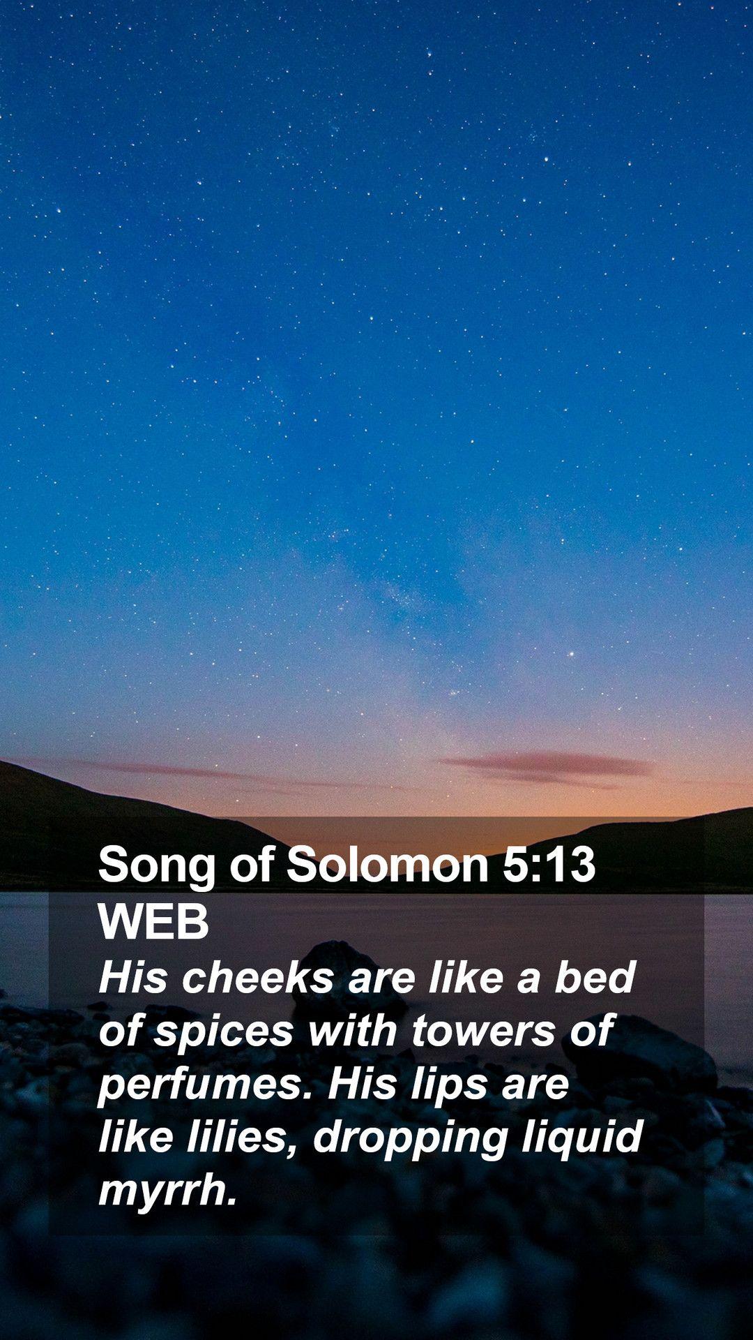 1080x1920 Song of Solomon 5:13 WEB Mobile Phone Wallpaper cheeks are like a bed of spices with towers
