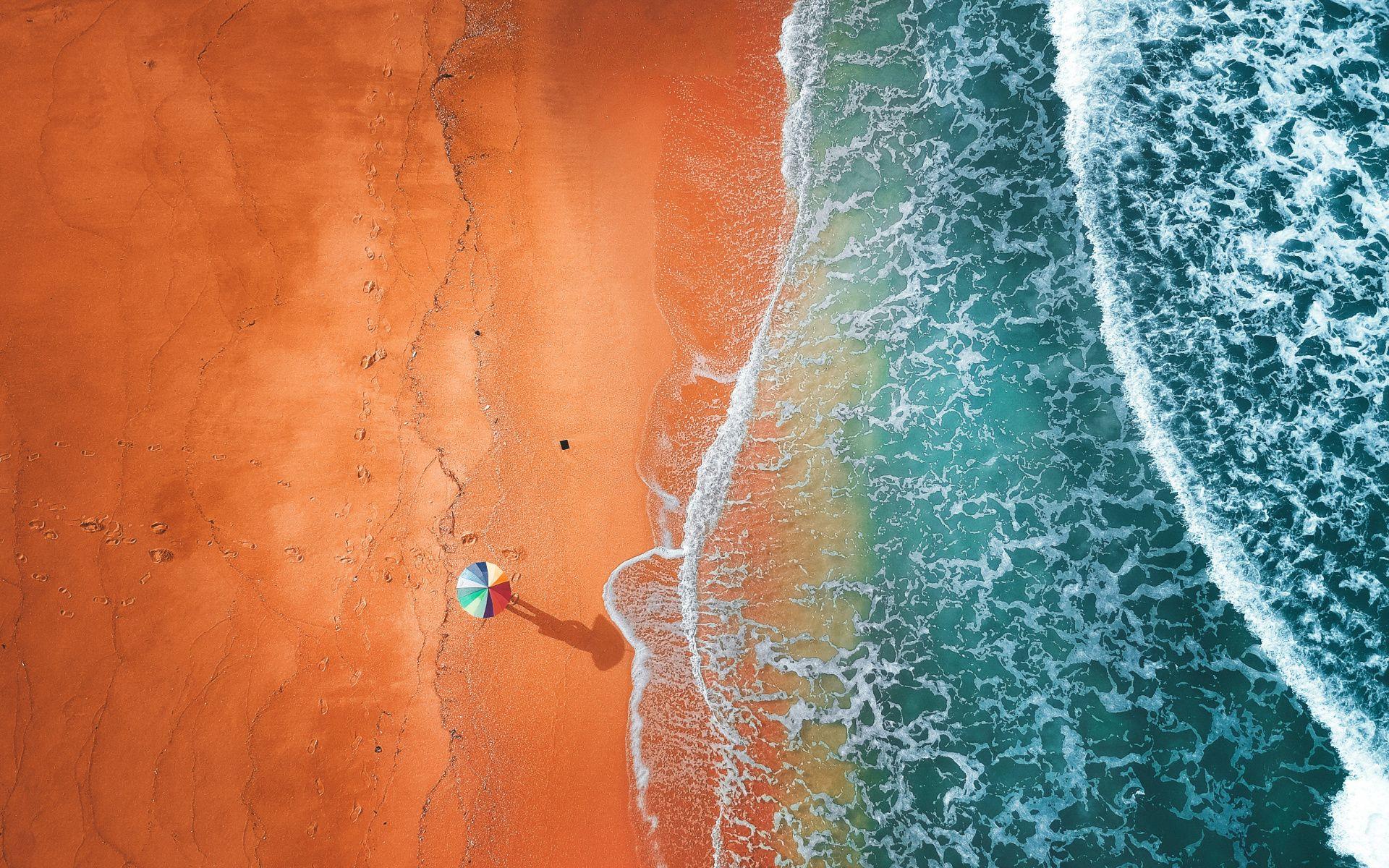 1920x1200 Download Beach, drone view, adorable sea shore wallpaper, 1920x Widescreen 16: Widescreen