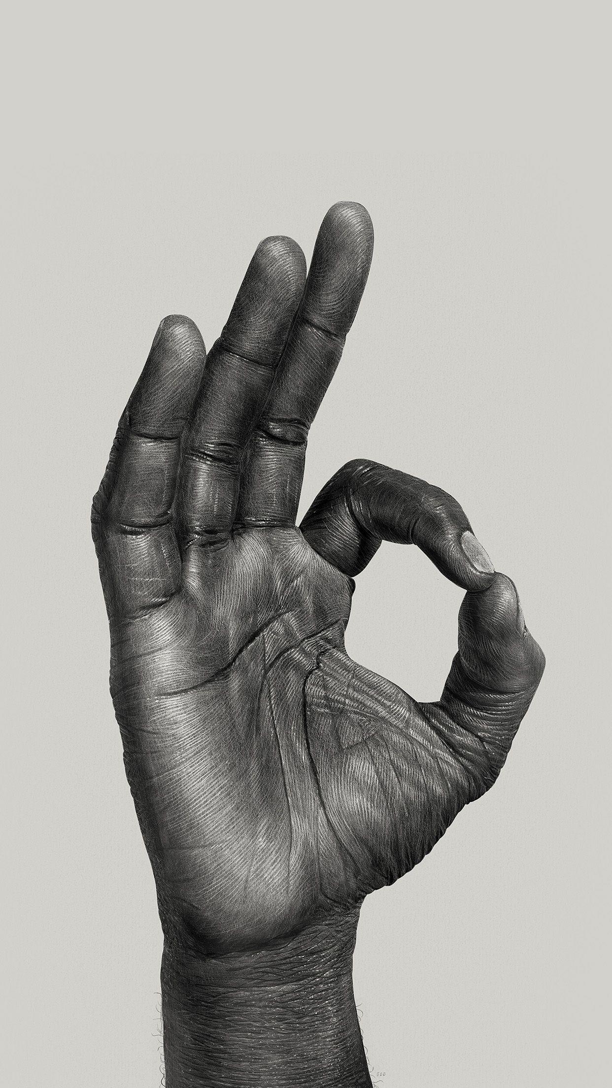 1242x2208 Okay Hand Drawing Black Sketch Art Wallpaper
