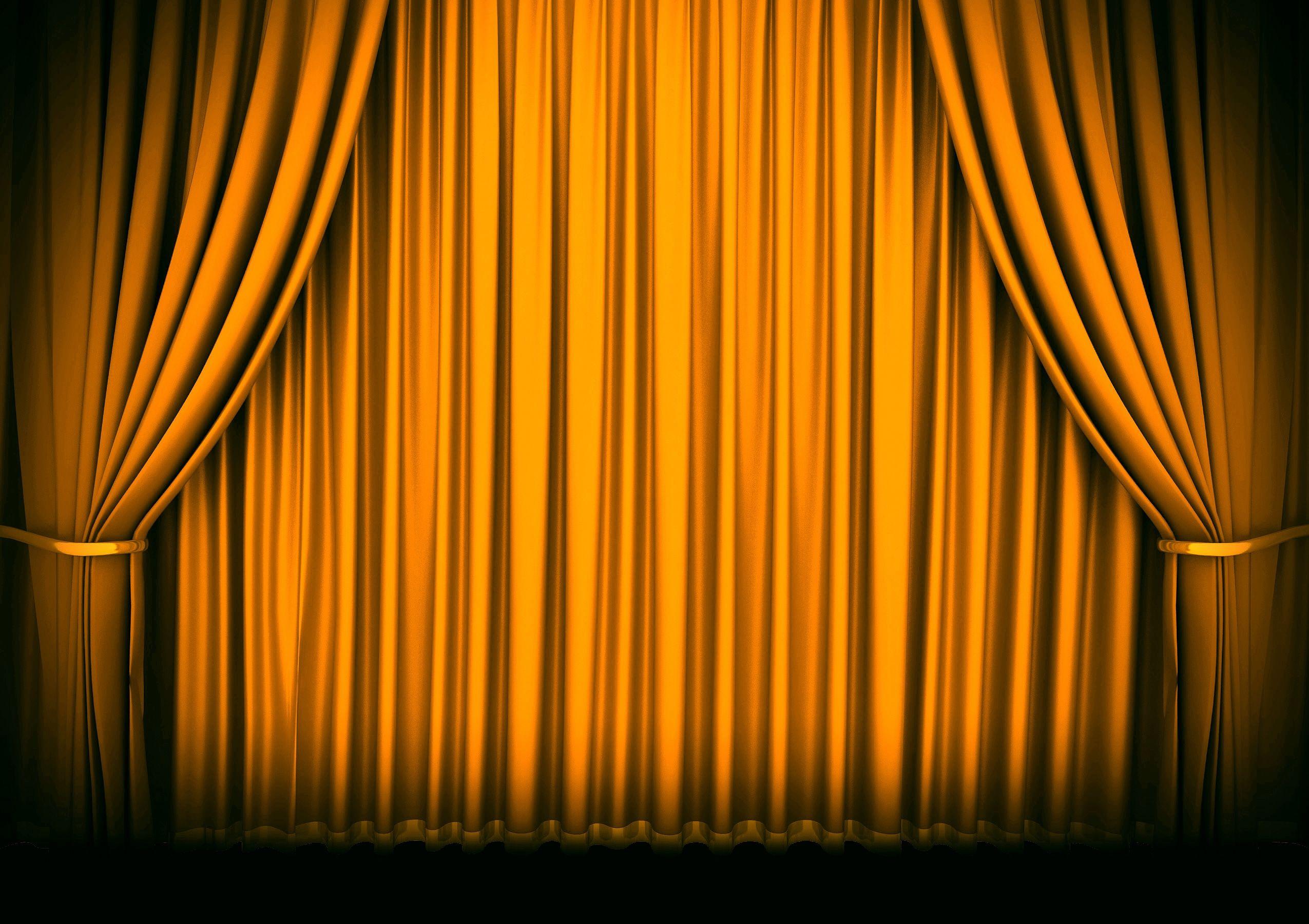 2550x1800 Gold Stage Curtains .