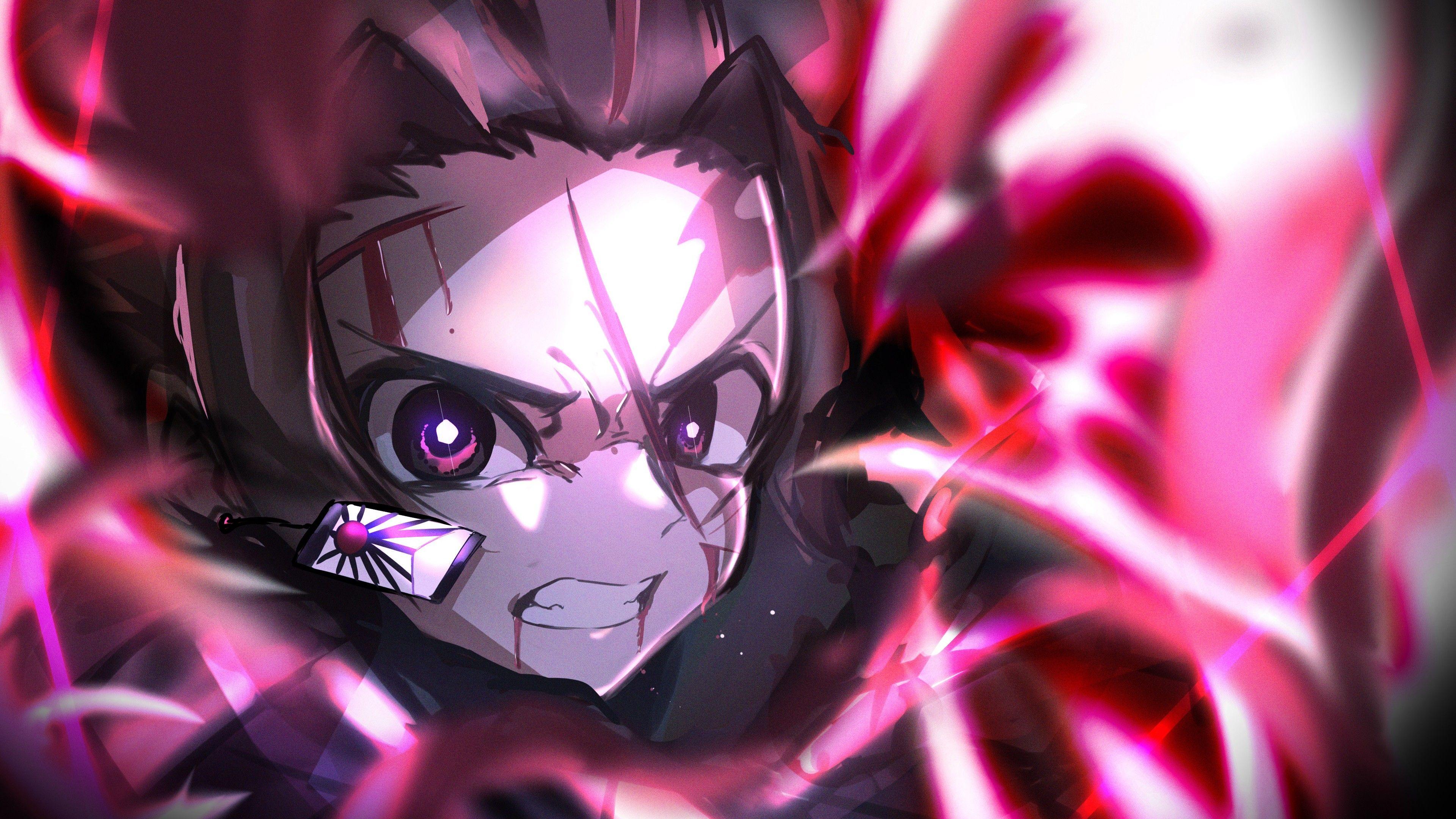 3840x2160 Demon Slayer Closeup Of Tanjiro Kamado 4K HD Anime Wallpaper