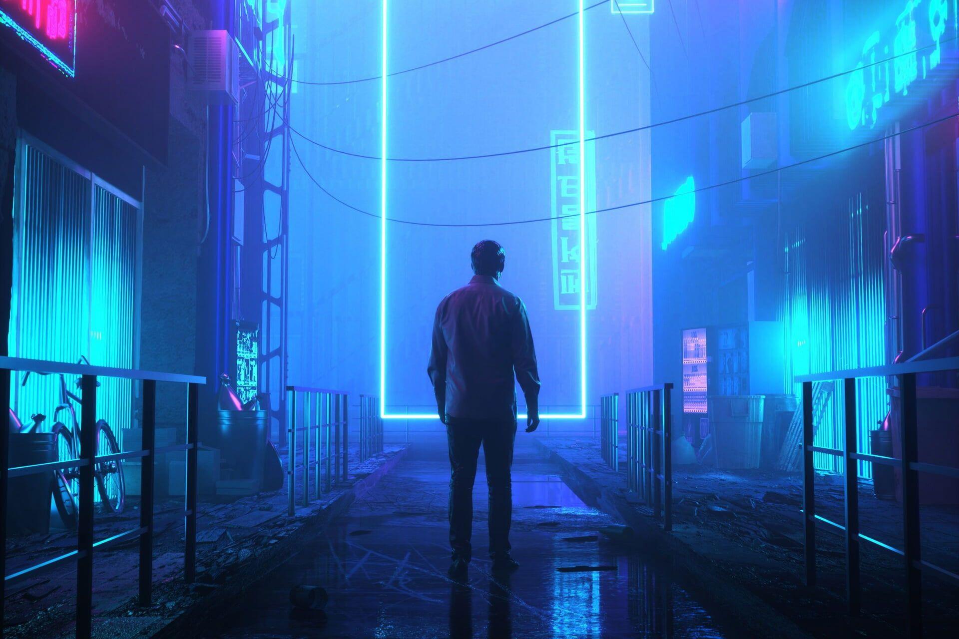 1920x1280 Neon Wallpaper, Digital Art, Futuristic City, Night, Cyberpunk • Wallpaper For You