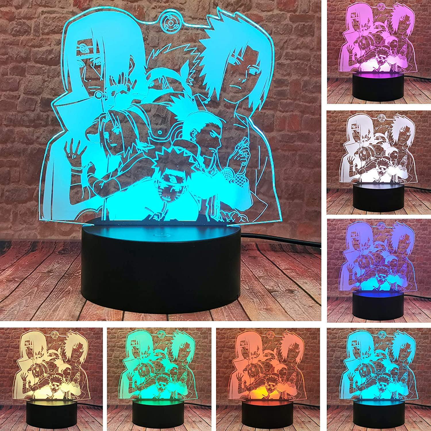 1500x1500 Cool Uzumaki Naruto Haruno Sakura Nara Shikamaru Kakashi Hatake Uchiha Sasuke Uchiha Itachi Ninja Anime Naruto Shippuden Japan Manga Comics Light Table Lamp Color Options