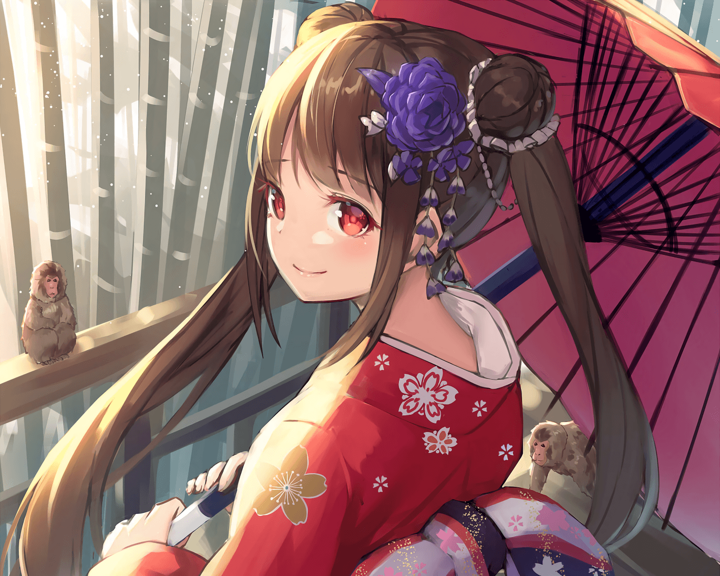 1415x1132 Anime Girl Chinese Wallpaper