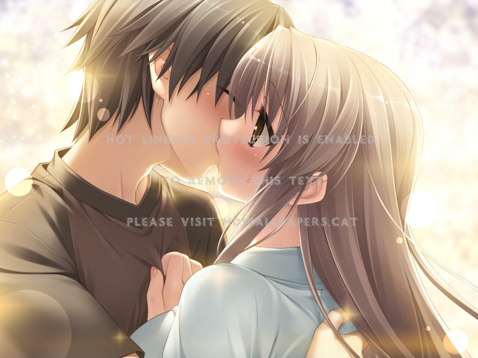 1600x1200 cute anime couple awe love girl sweet boy