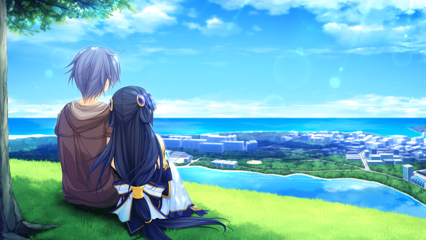 1366x768 Cute Couple Wallpaper for Laptop .