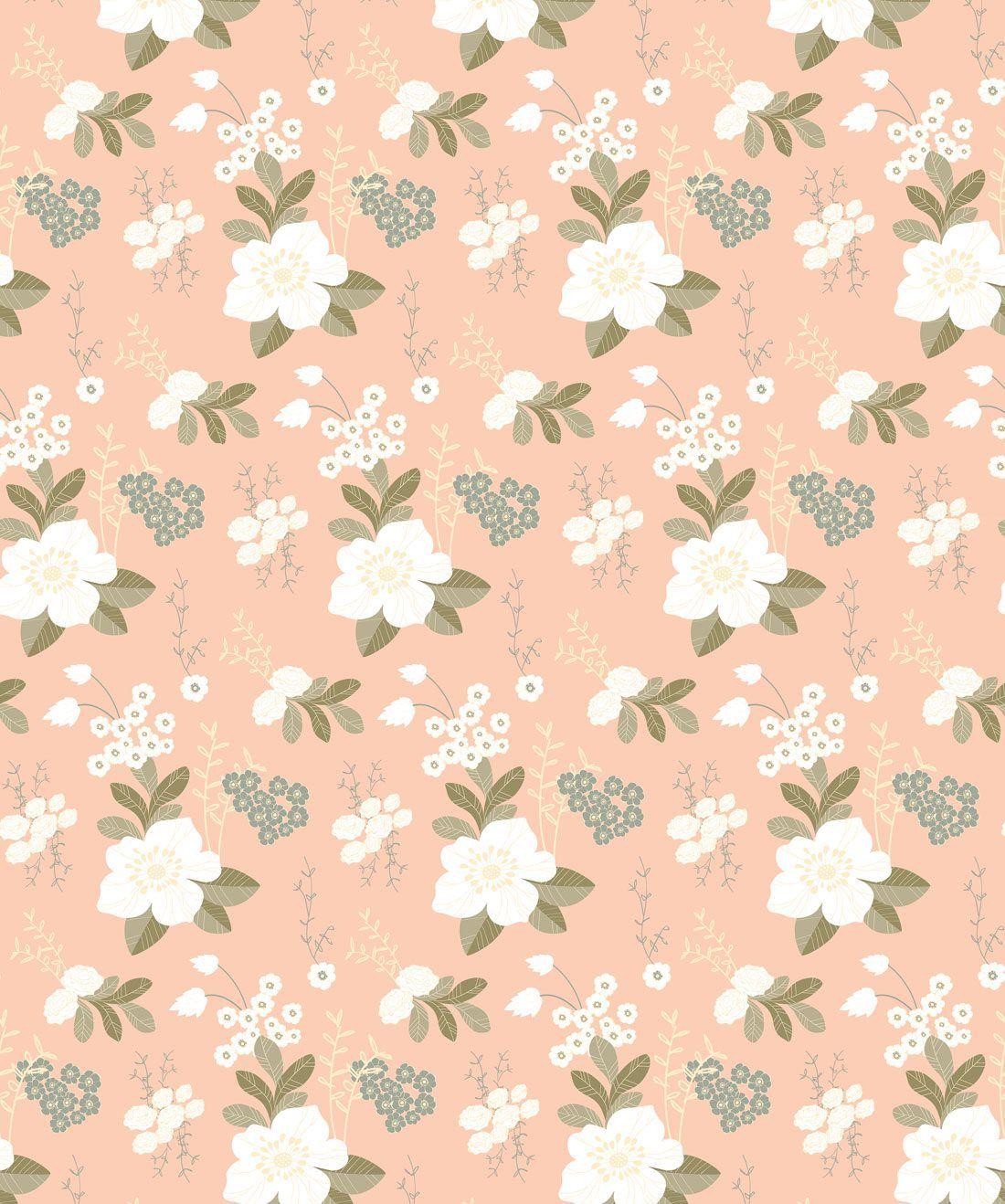 Neutral Floral Desktop Wallpaper