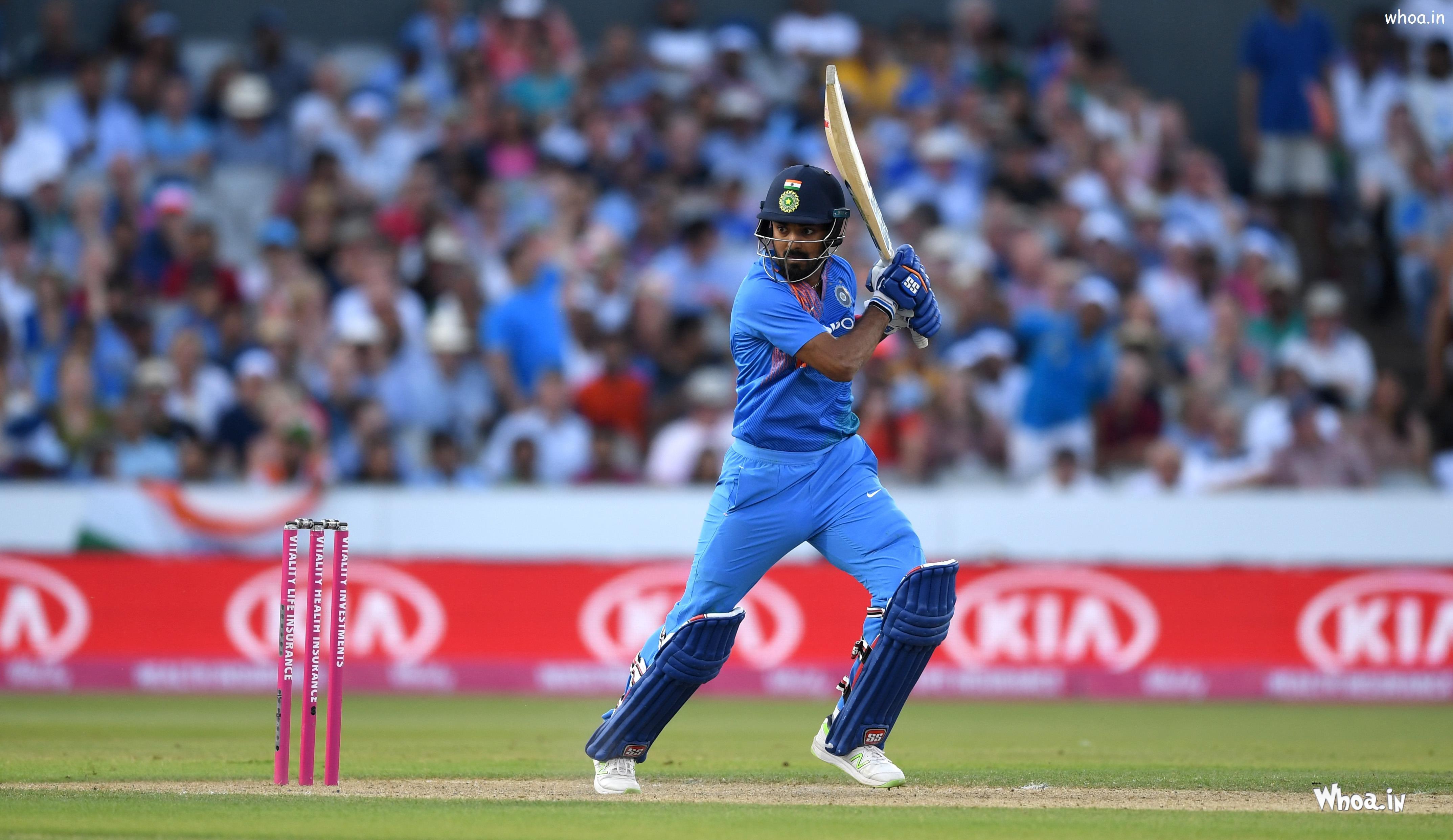 4295x2484 K L Rahul Indian Cricketer Playing Shot HD Image K L Rahul Wallpaper