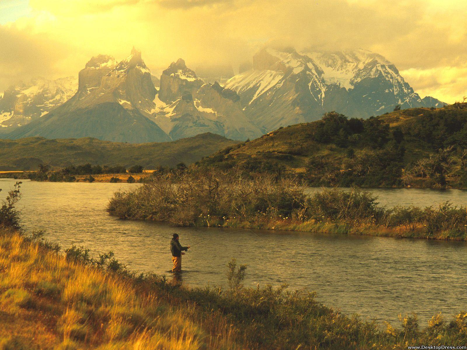 1600x1200 Desktop Wallpaper Natural Background Torres Del Paine National Park, Serrano River, Chile