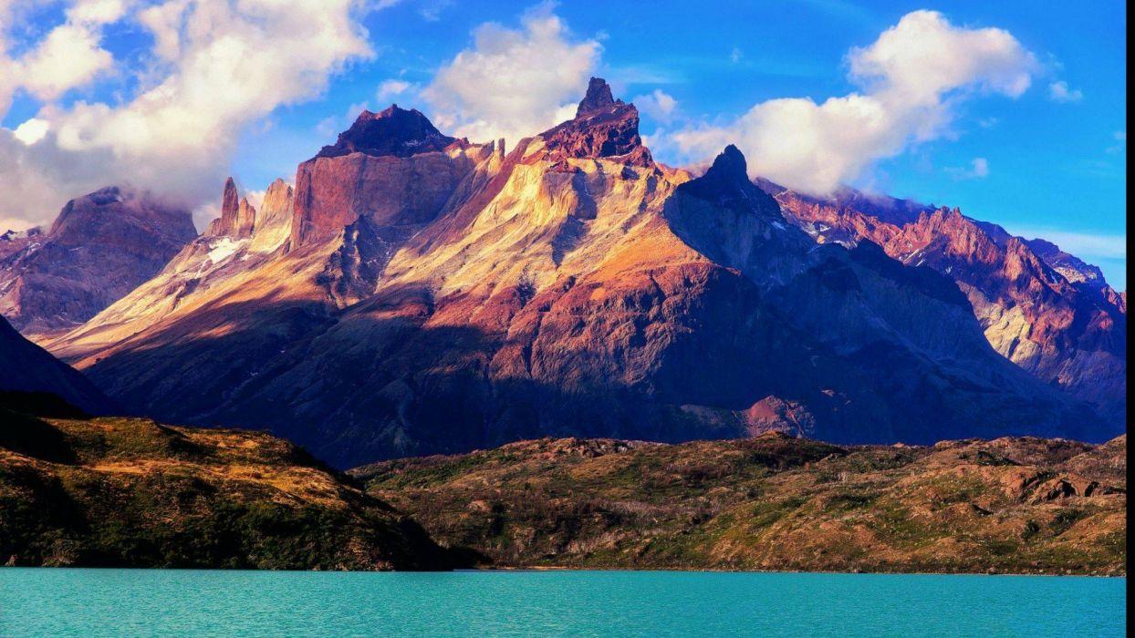 1244x700 National Park Torres Del Paine Lake Mountain Blue Wallpaperx1080