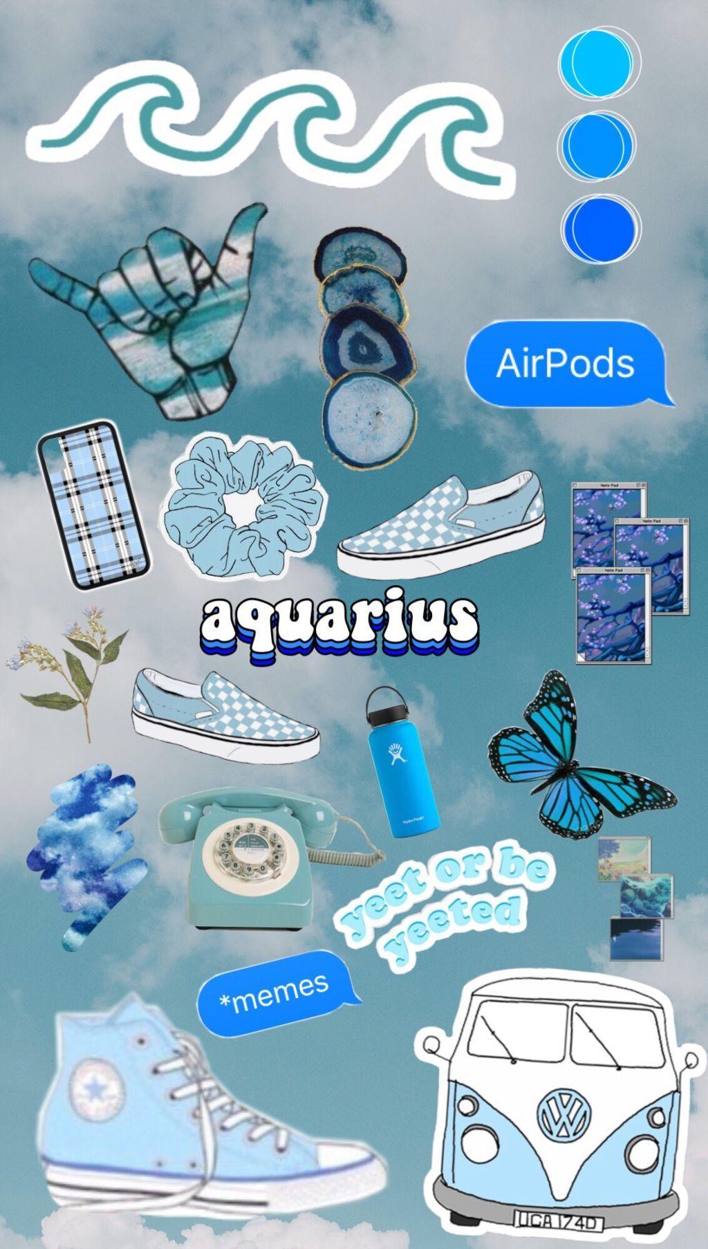 1024x1806 Aquarius Aesthetic Wallpaper