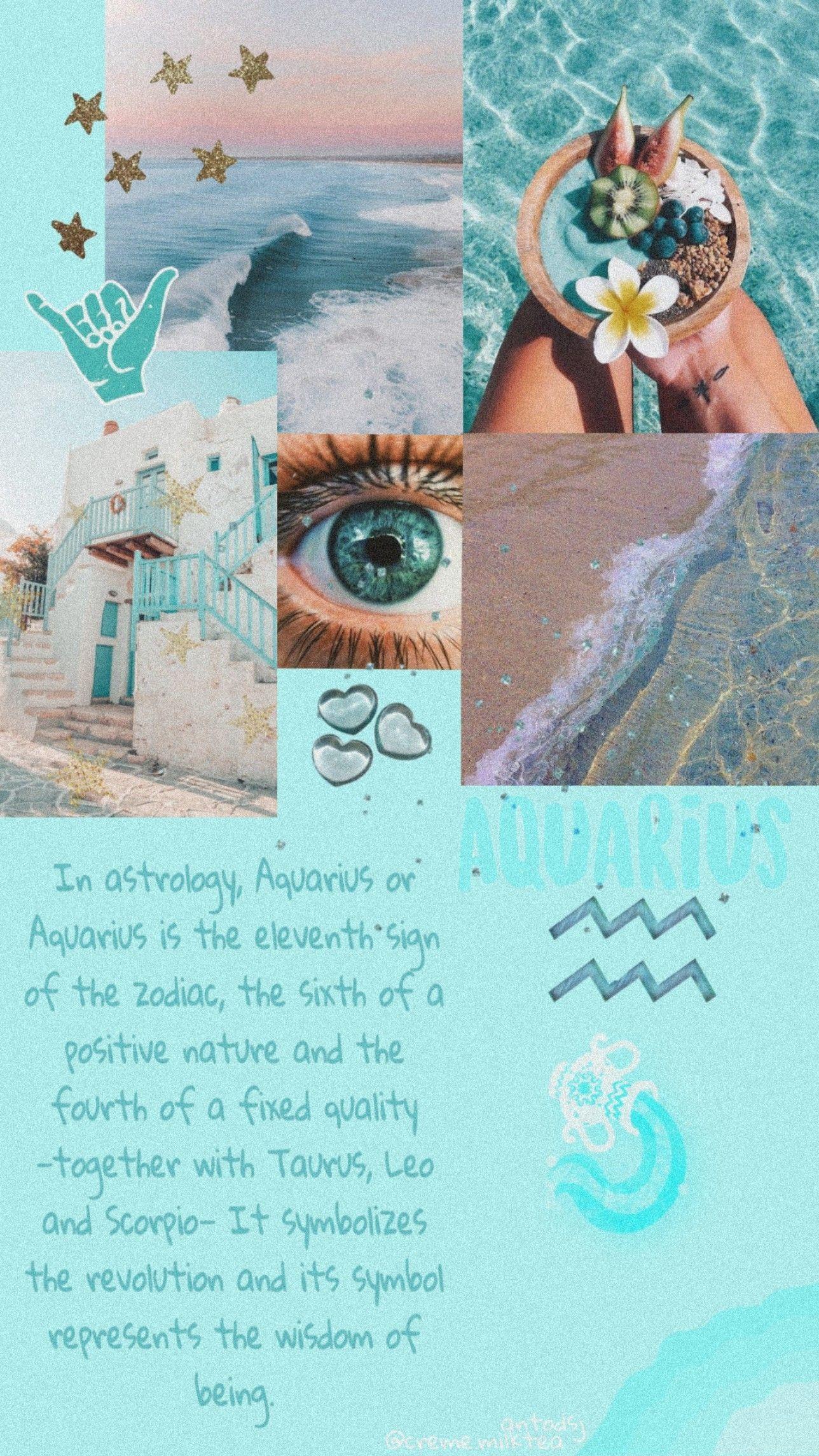 1288x2289 ♒ Aesthetic Aquarius Zodiac Sign Phone Wallpaper. Zodiac signs aquarius, Astrology aquarius, Aquarius art