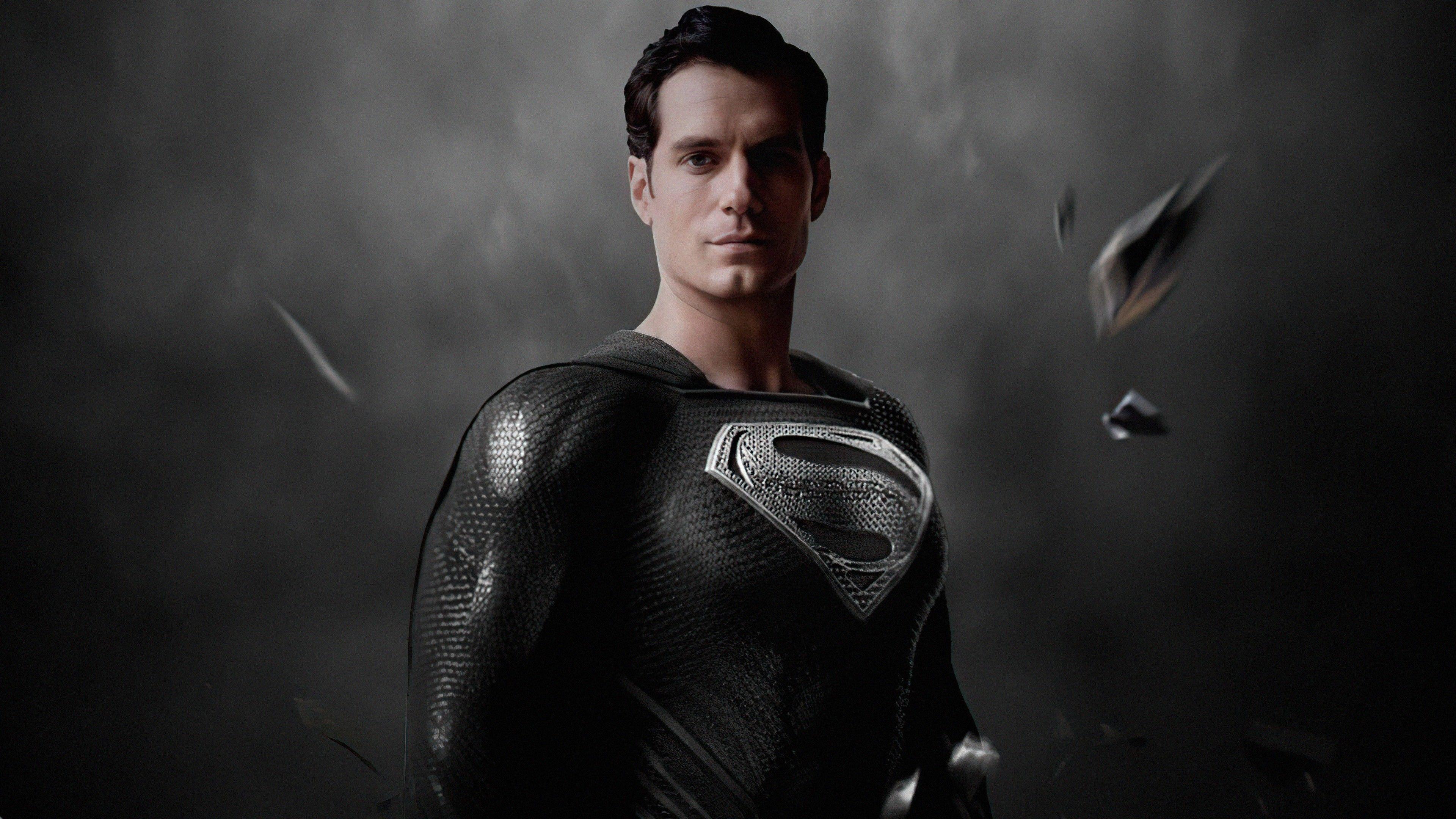 3840x2160 Superman Black Suit Zack Synder 4K HD Superheroes Wallpaper