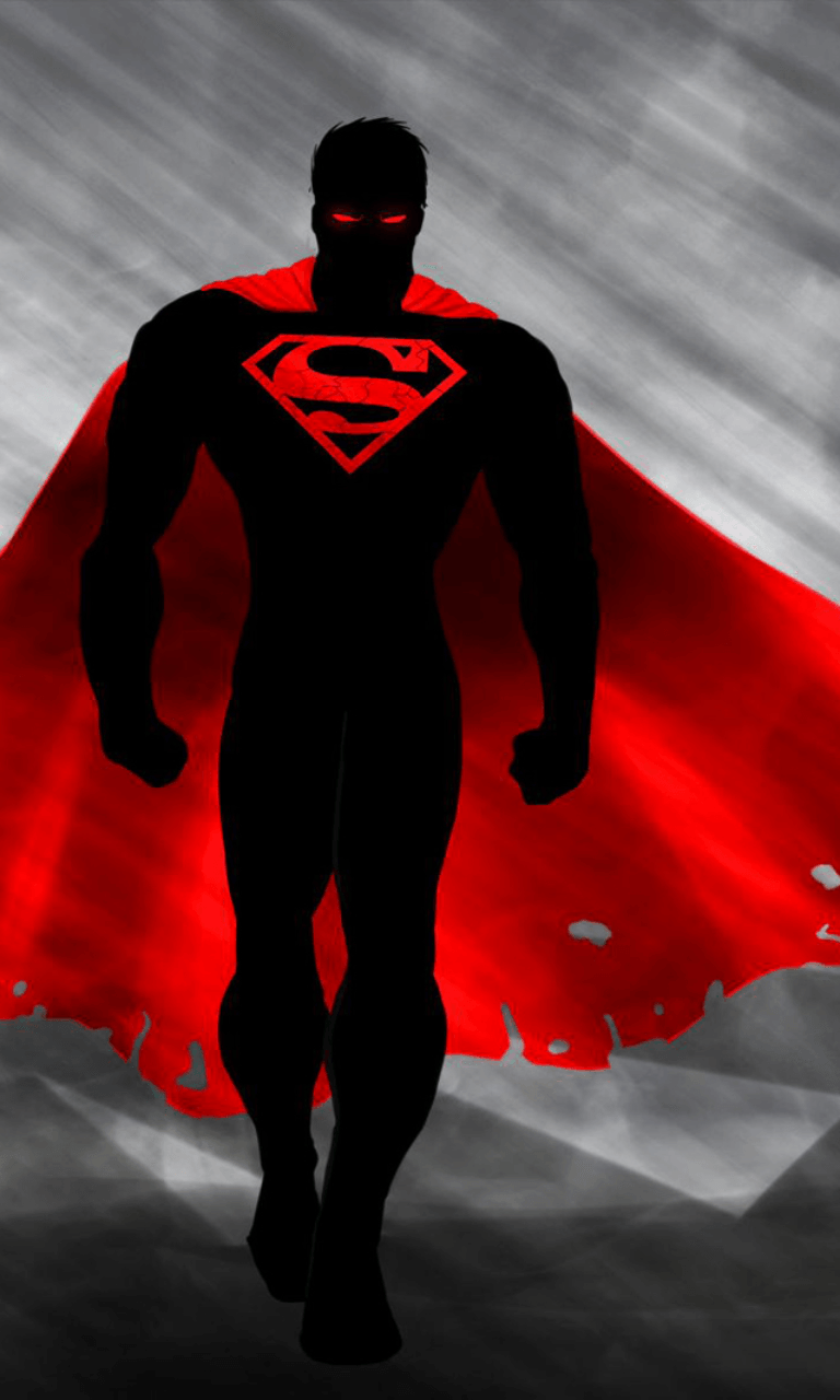 768x1280 Superman Phone Wallpaper Black And Red HD Wallpaper
