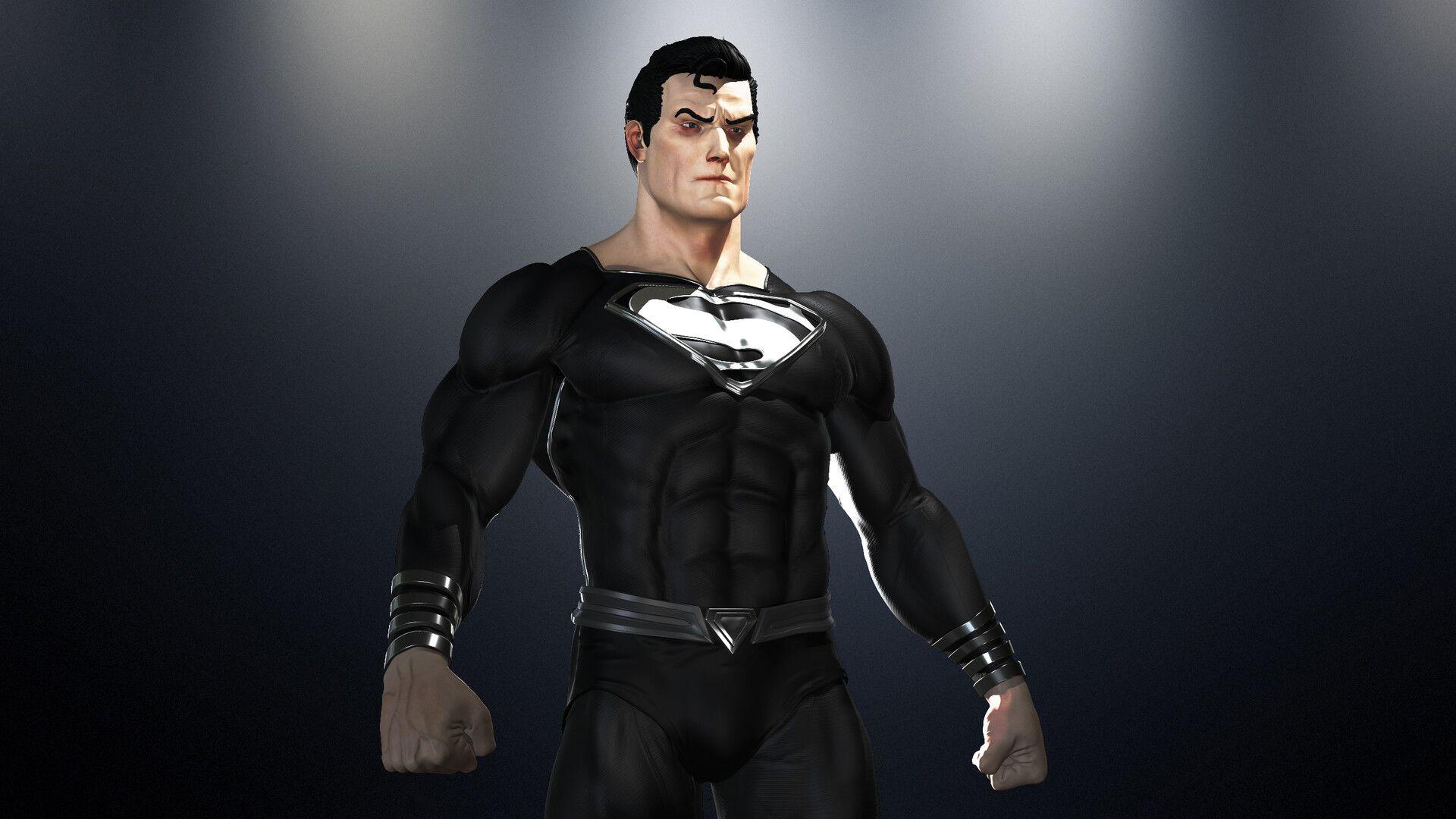 1920x1080 Black Suit Superman FanArt, Andres F Moyano