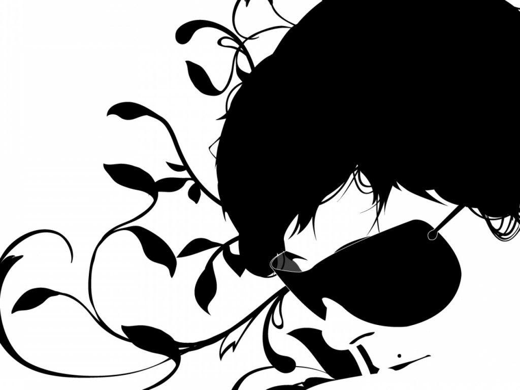 1024x768 Black and white face illustration : High Definition, High Resolution HD Wallpaper