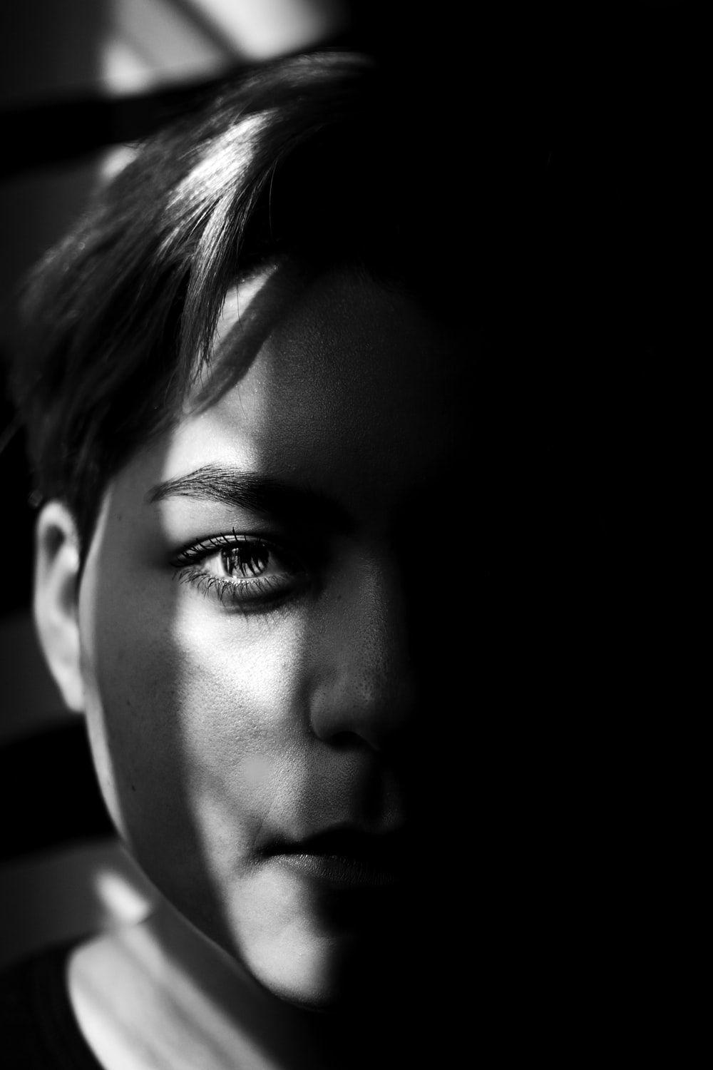 1000x1500 Black And White Face Picture. Download Free Image