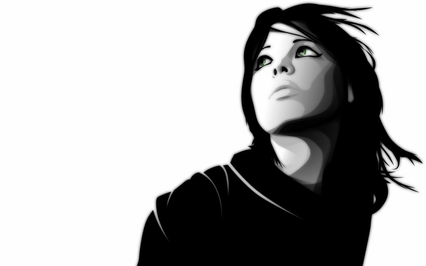 1440x900 Download wallpaper 1440x900 girl, black white, face, hair widescreen 16:10 HD background