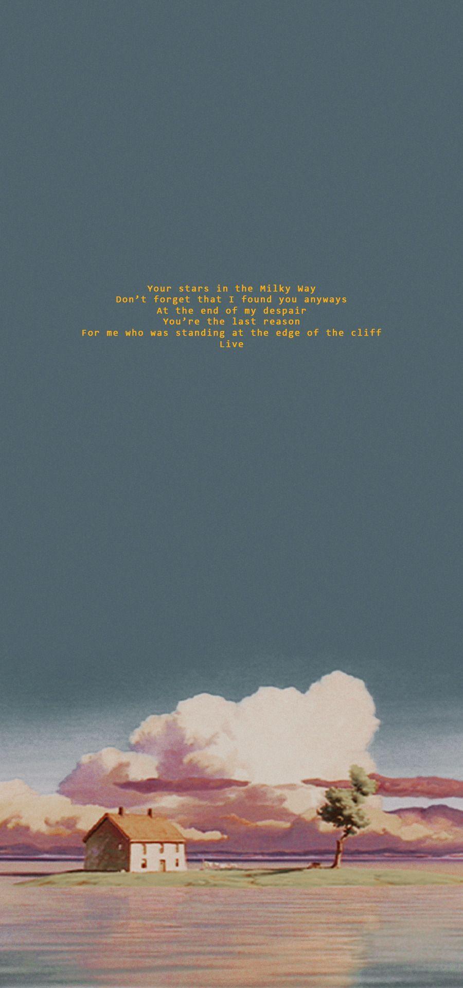 900x1920 Tumblr is a place to express yourself, discover yourself, and bond over the stuff you love. It. Bts wallpaper lyrics, Bts aesthetic wallpaper for phone, Bts lyric