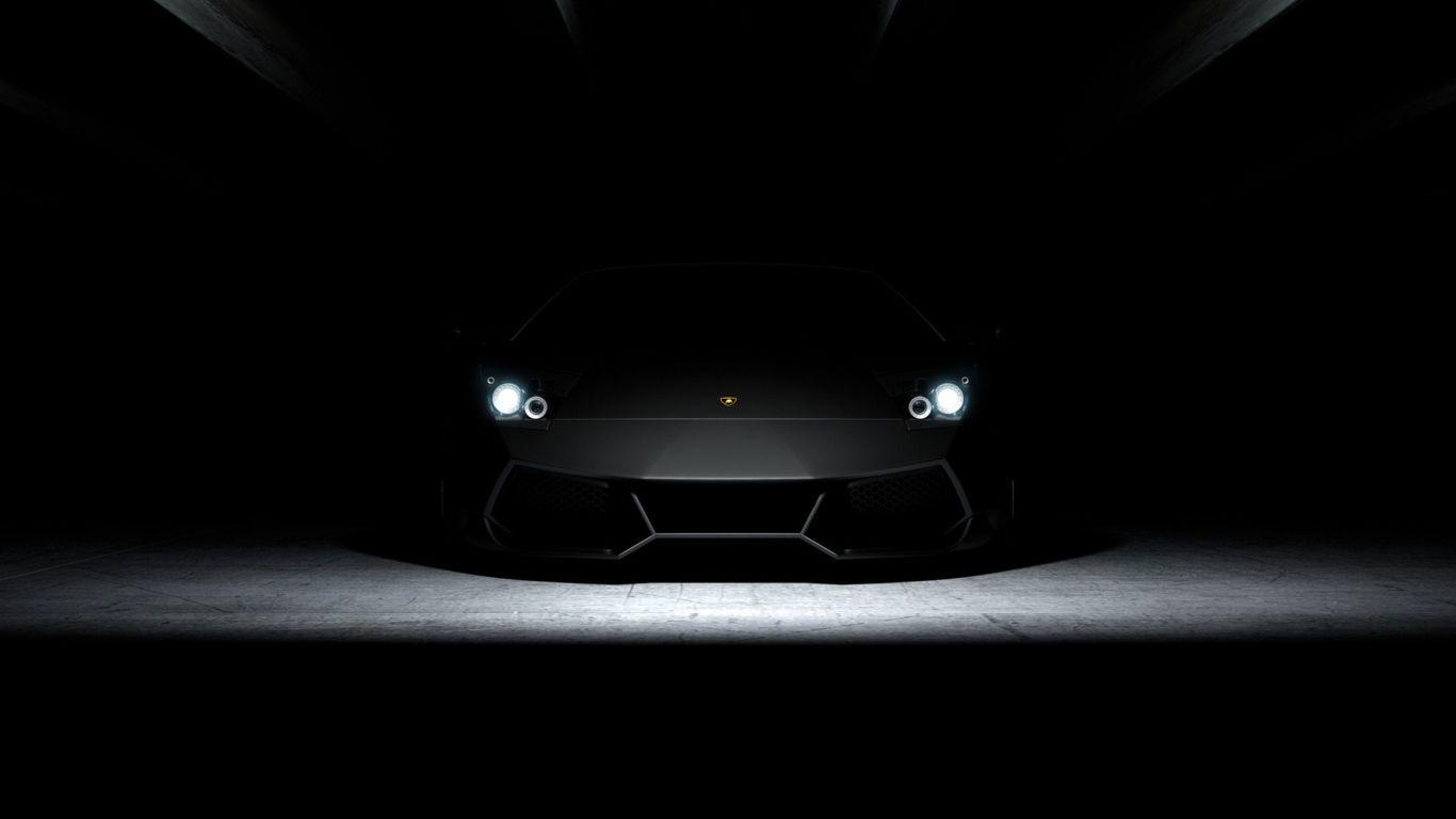 1366x768 Car on black wallpaper Desktop wallpaper 1366x768