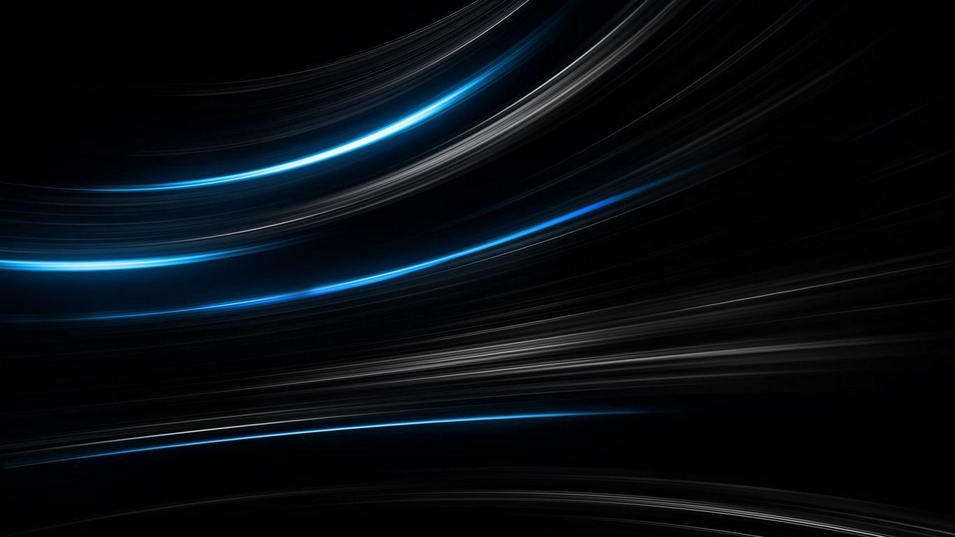 1366x768 Download wallpaper 1366x768 black, blue, abstract, stripes tablet, laptop HD background