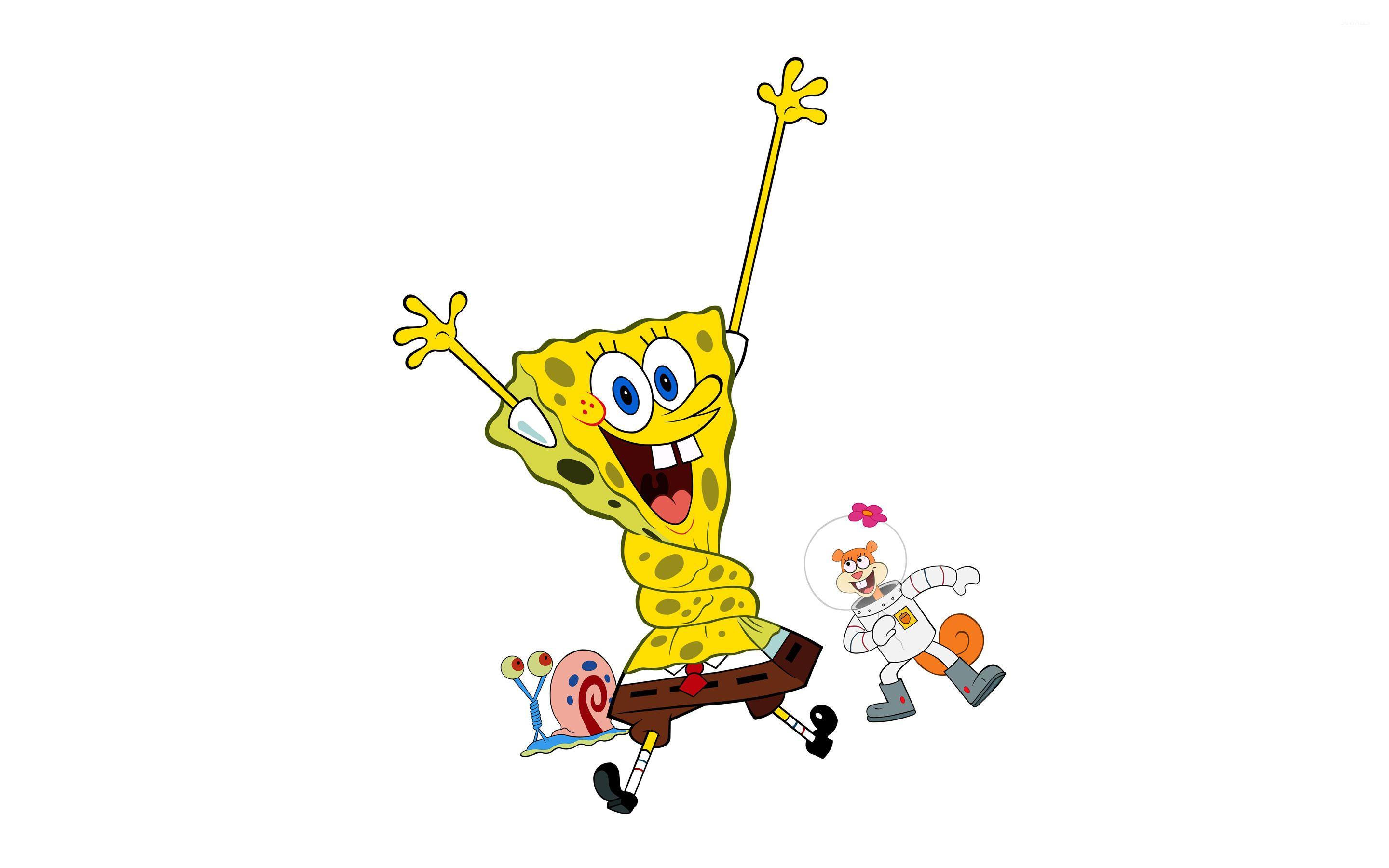 2880x1800 Gary the Snail, SpongeBob SquarePants and Sandy Cheeks wallpaper wallpaper