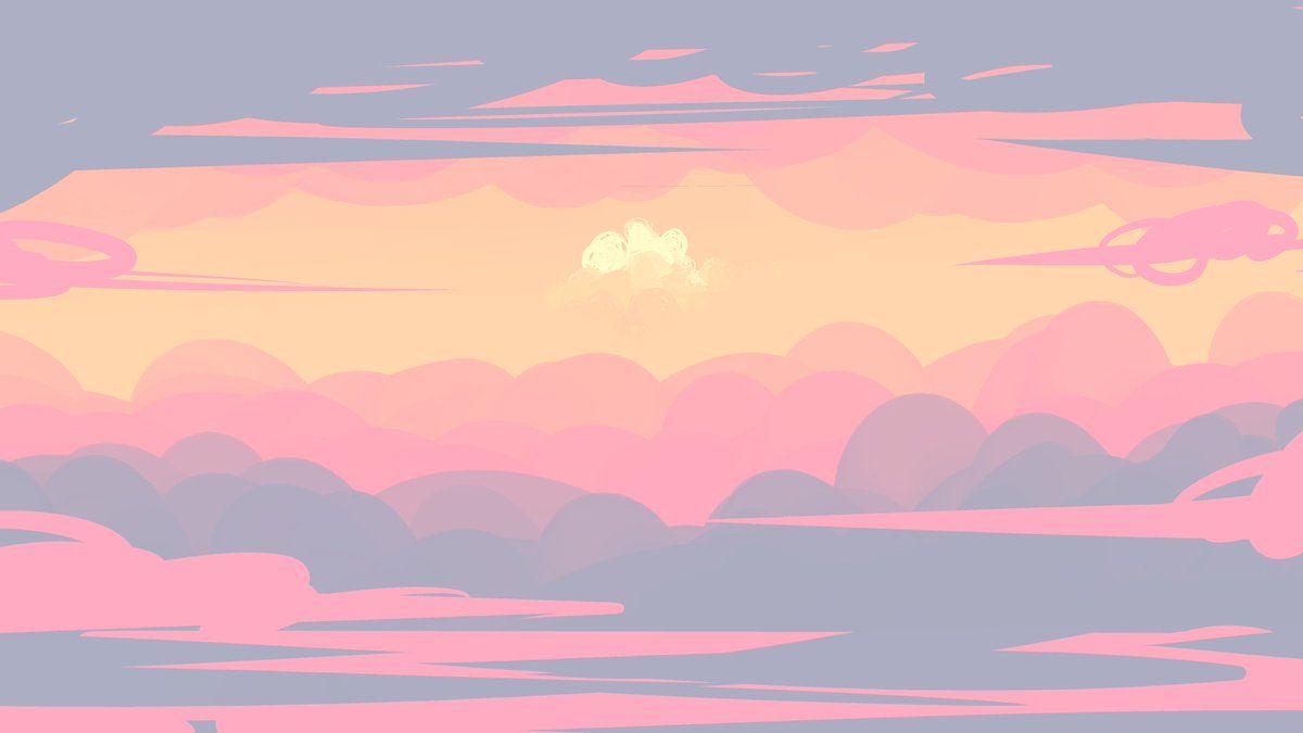 1200x675 Anime Scenery Pastel Aesthetic Landscape Wallpaper