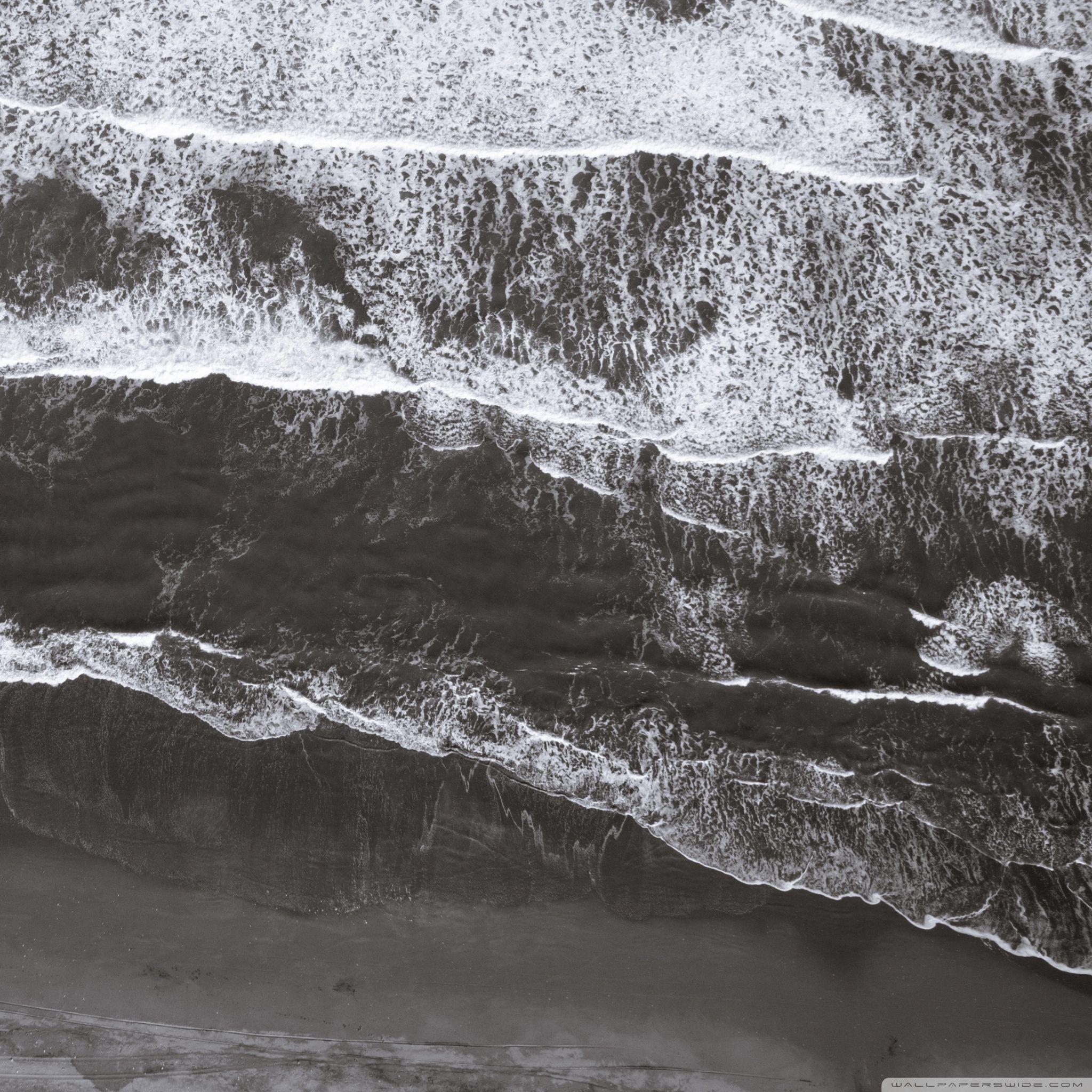 2048x2048 Drone Photography Beach Black and White Ultra HD Desktop Background Wallpaper for : Widescreen & UltraWide Desktop & Laptop : Multi Display, Dual Monitor : Tablet