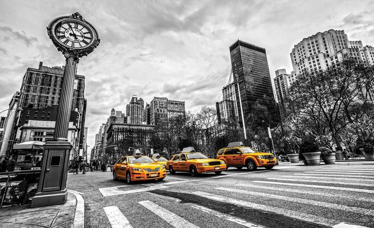 1300x794 New York City Cabs Wall Paper Mural