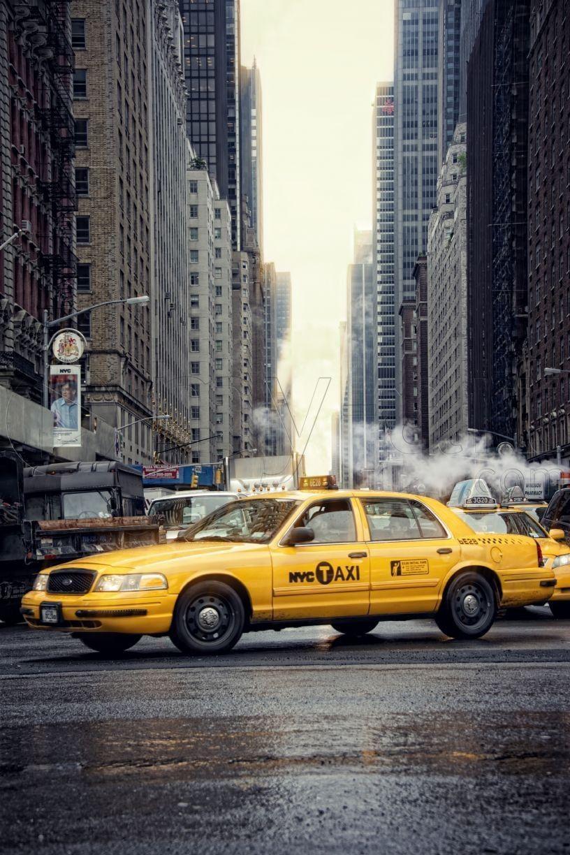 816x1224 New York Cab Wallpaper