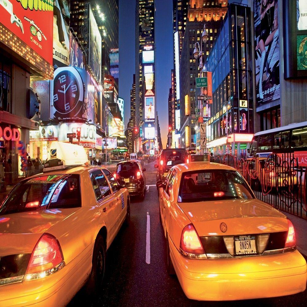 1000x1000 Wall New York Taxi Giant Wallpaper Mural York Taxi. I Want Wallpaper