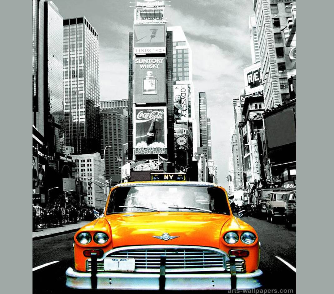 1069x943 new york cab wallpaper