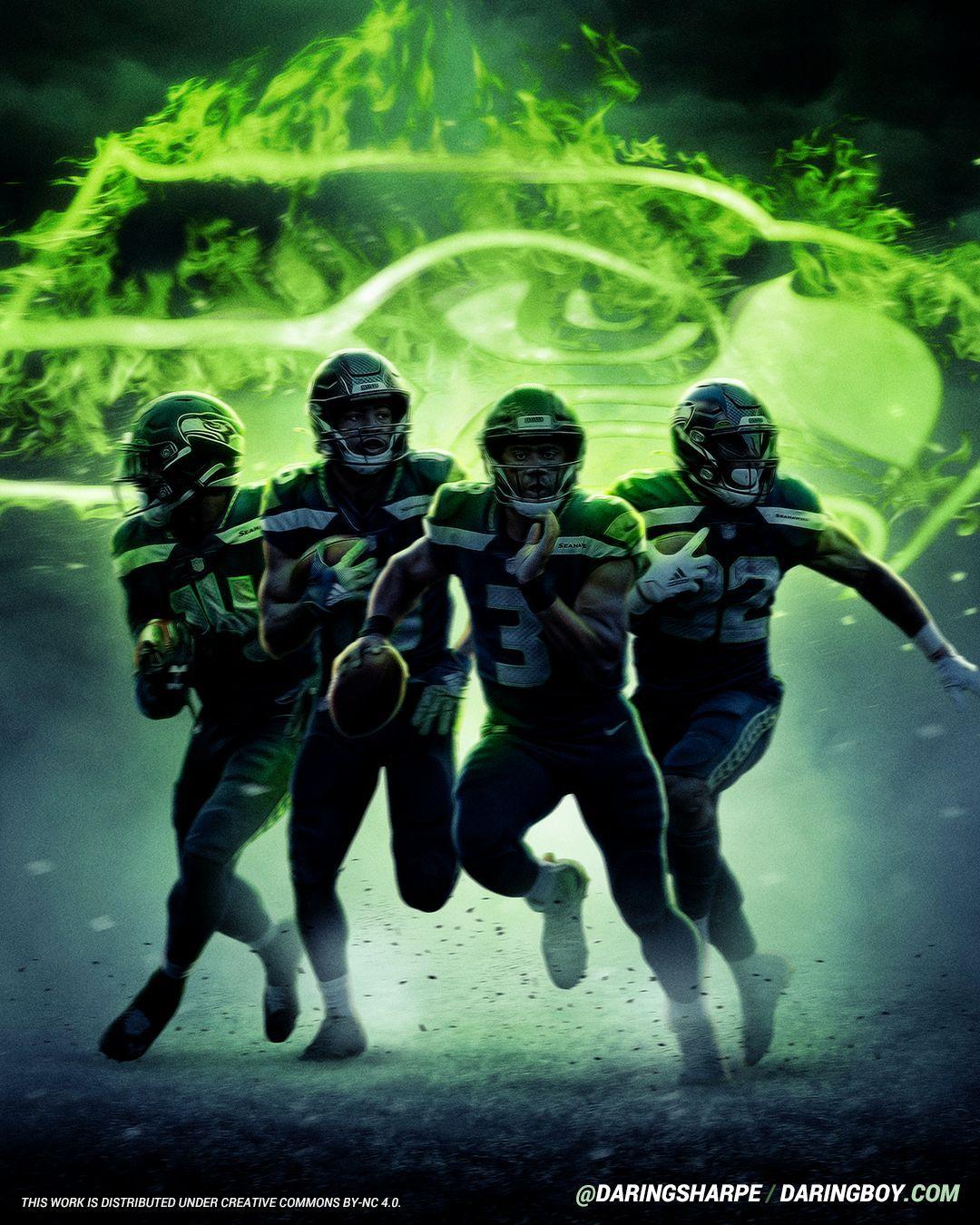 1080x1350 Russell Wilson, Tyler Lockett, DK Metcalf, Chris Carson, Seattle Seahawks. Seattle seahawks football, Seattle seahawks logo, Nfl seahawks