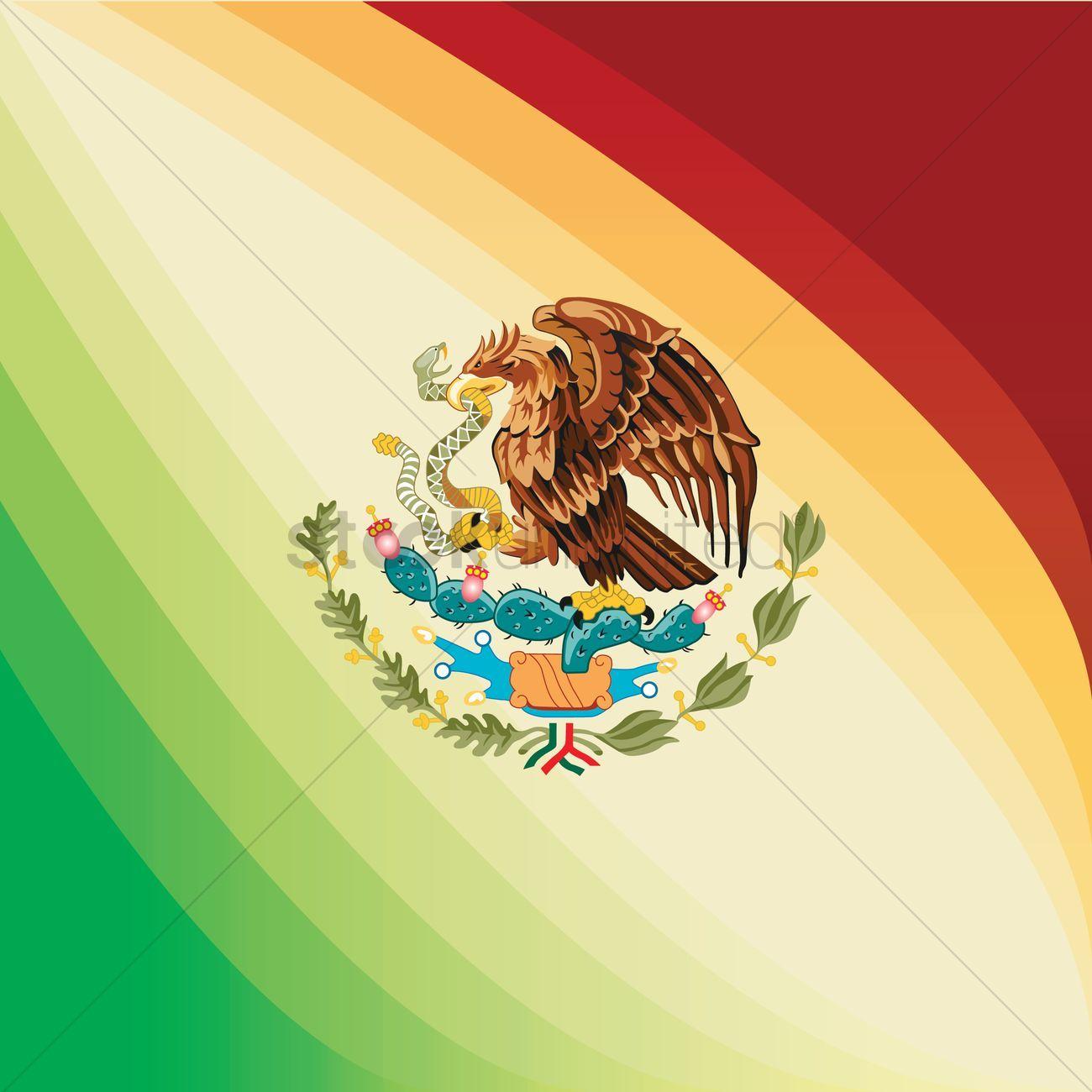1300x1300 Mexico flag background Vector Image