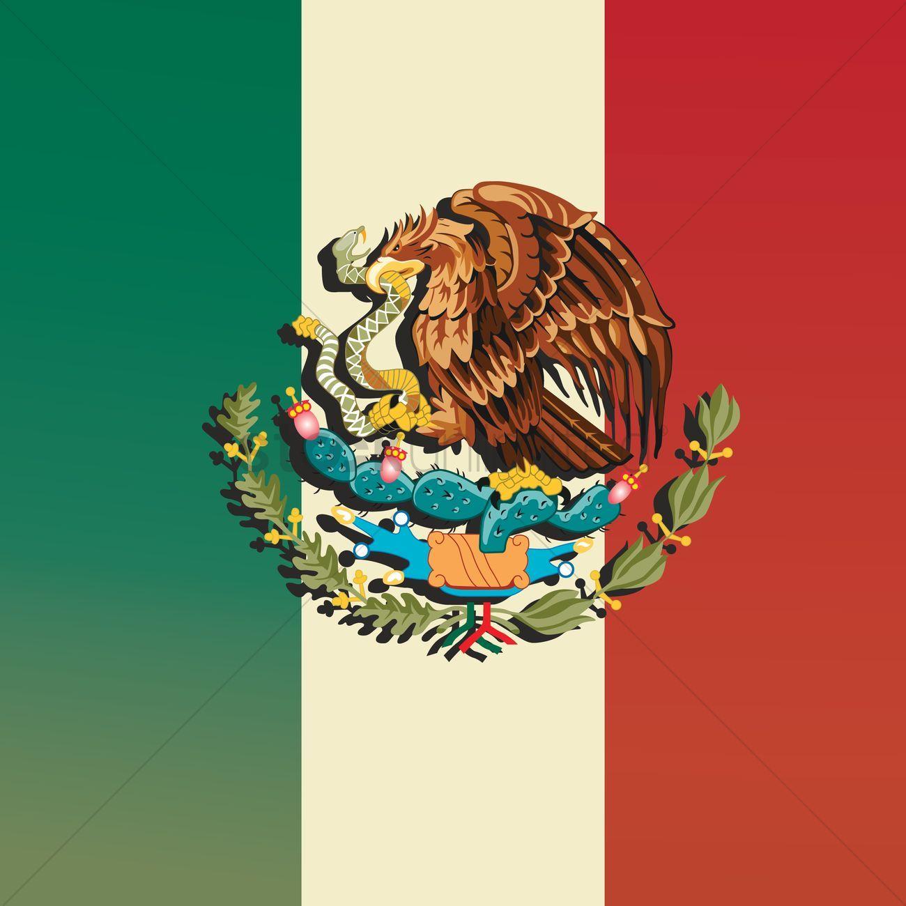 1300x1300 Mexico flag background Vector Image