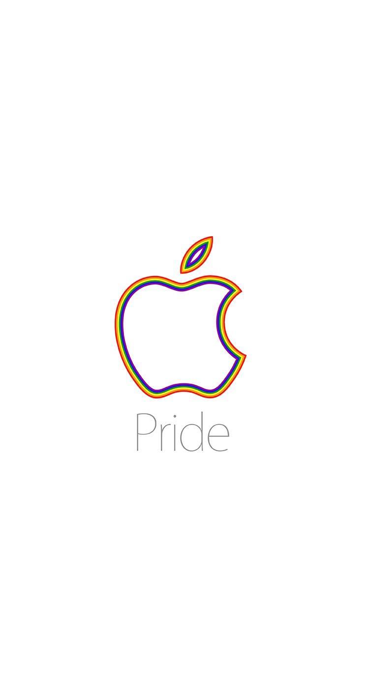744x1392 Can Anyone Please Make The Background Black Around And Inside The Apple Logo? I'd Appreciate It So Much! Thank You! Here Is The Link Where I Found The Wallpaper Art Apple Pride Wallpaper 466435142 Thank You