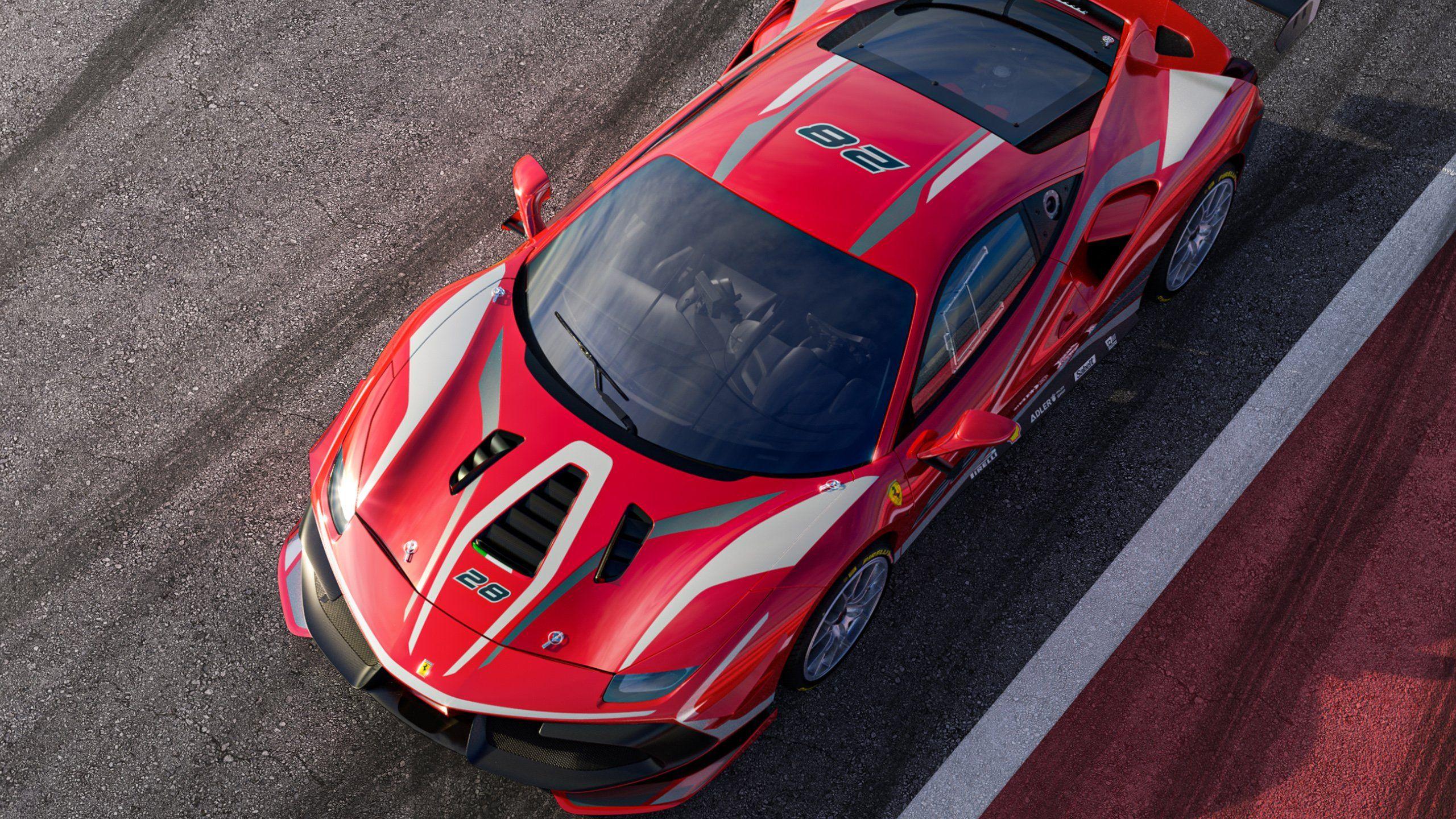 2560x1440 Ferrari 488 Challenge Evo Race Car Wallpaper