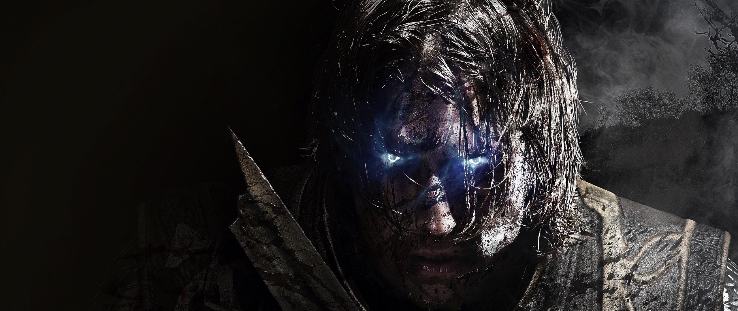 2560x1080 Desktop Wallpaper Middle Earth: Shadow Of Mordor, Video Game, Dark, Warrior, Face, HD Image, Picture, Background, 442b22