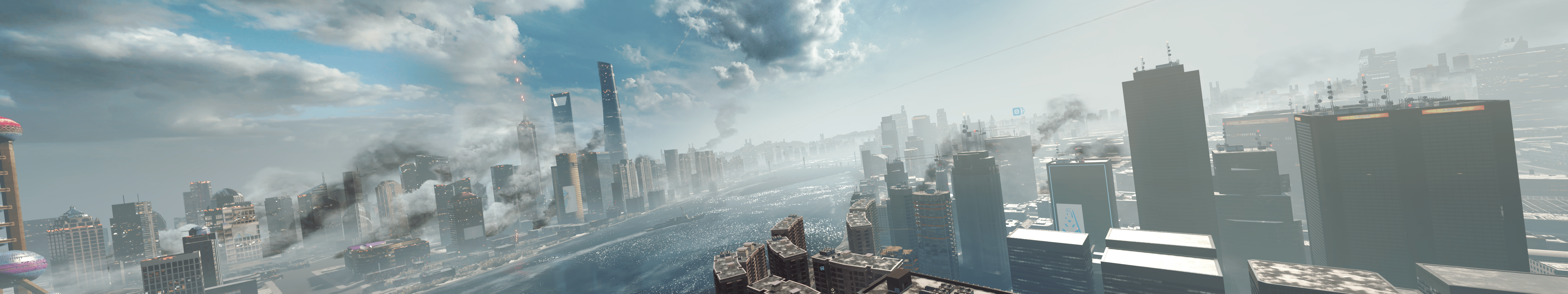 7680x1440 Battlefield 4 screenshots: maxed settings