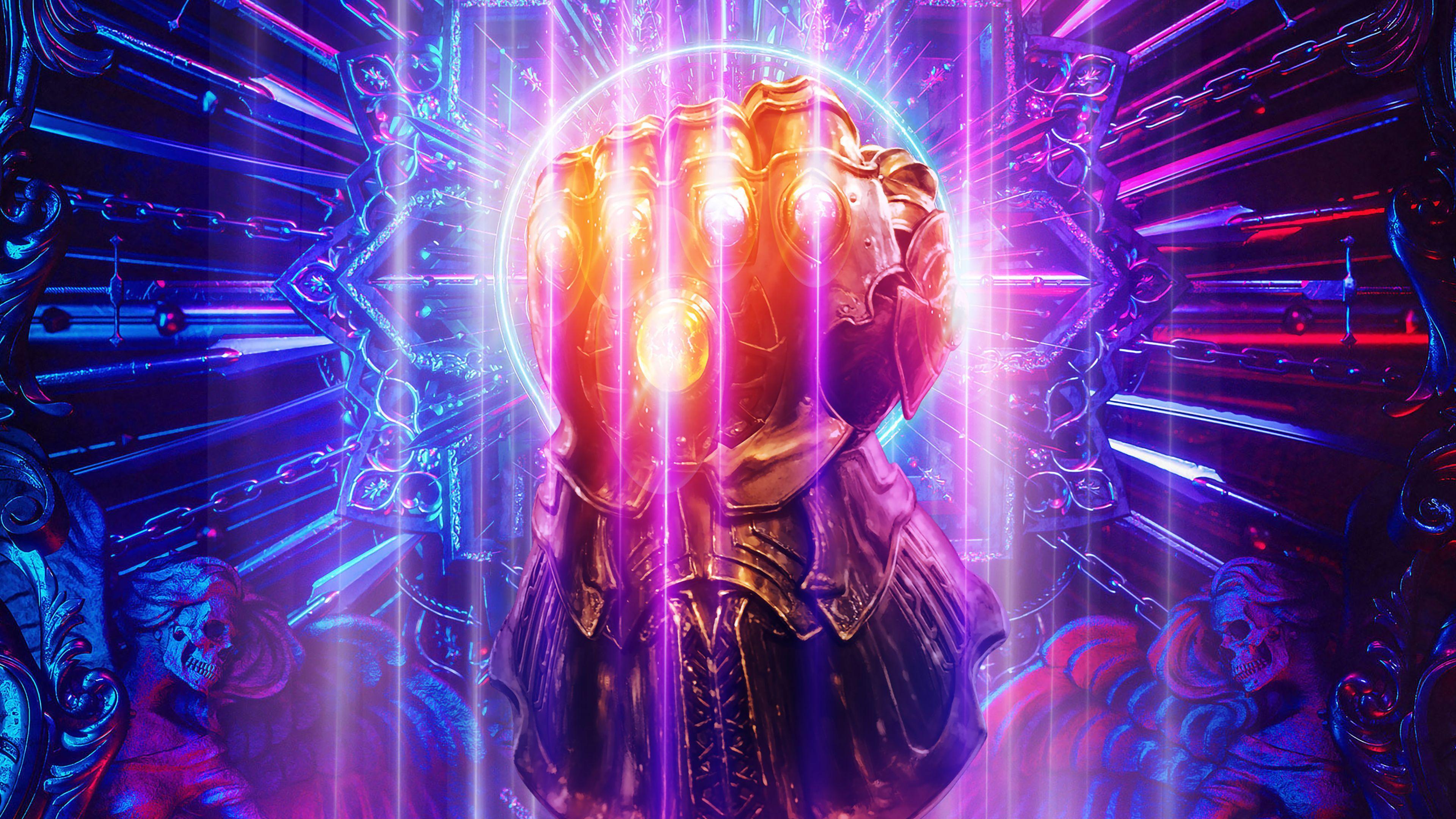 3840x2160 Thanos Infinity Gauntlet 4K Wallpaper