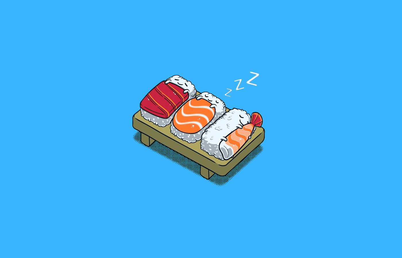 1400x900 Kawaii Sushi Wallpaper